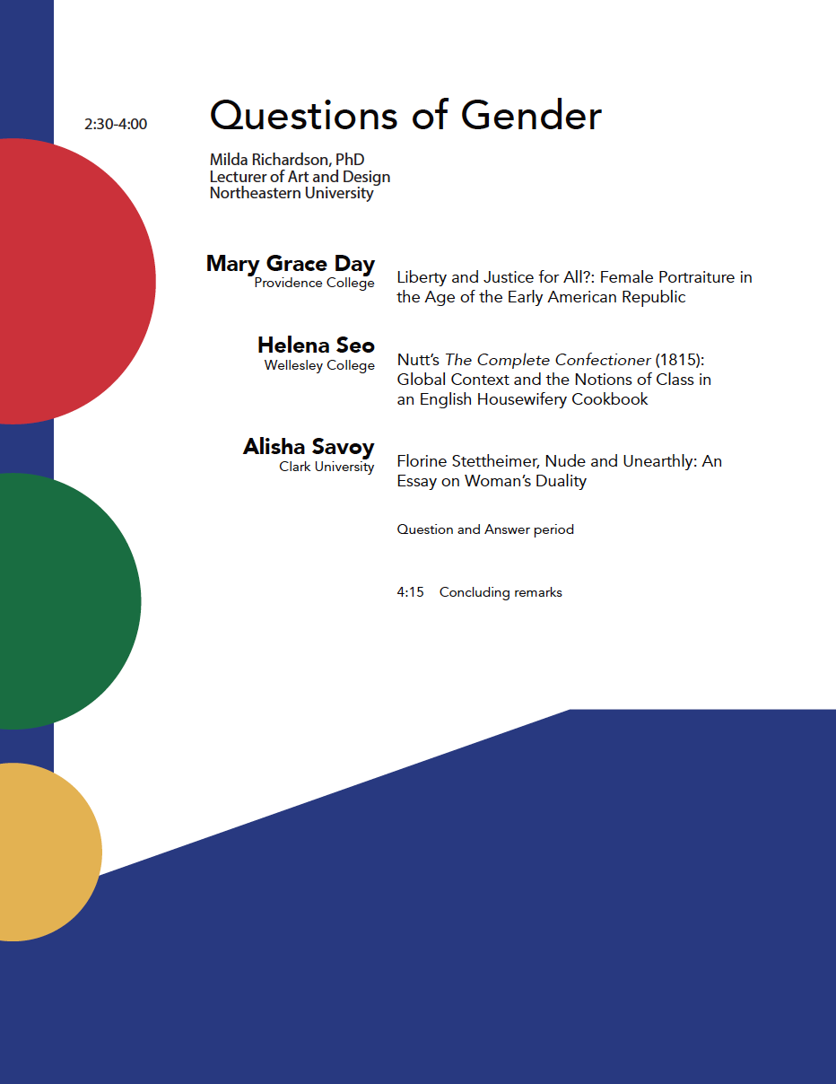 Museum of Fine Art's 11th annual undergraduate Art History Symposium 2019 program (second page)