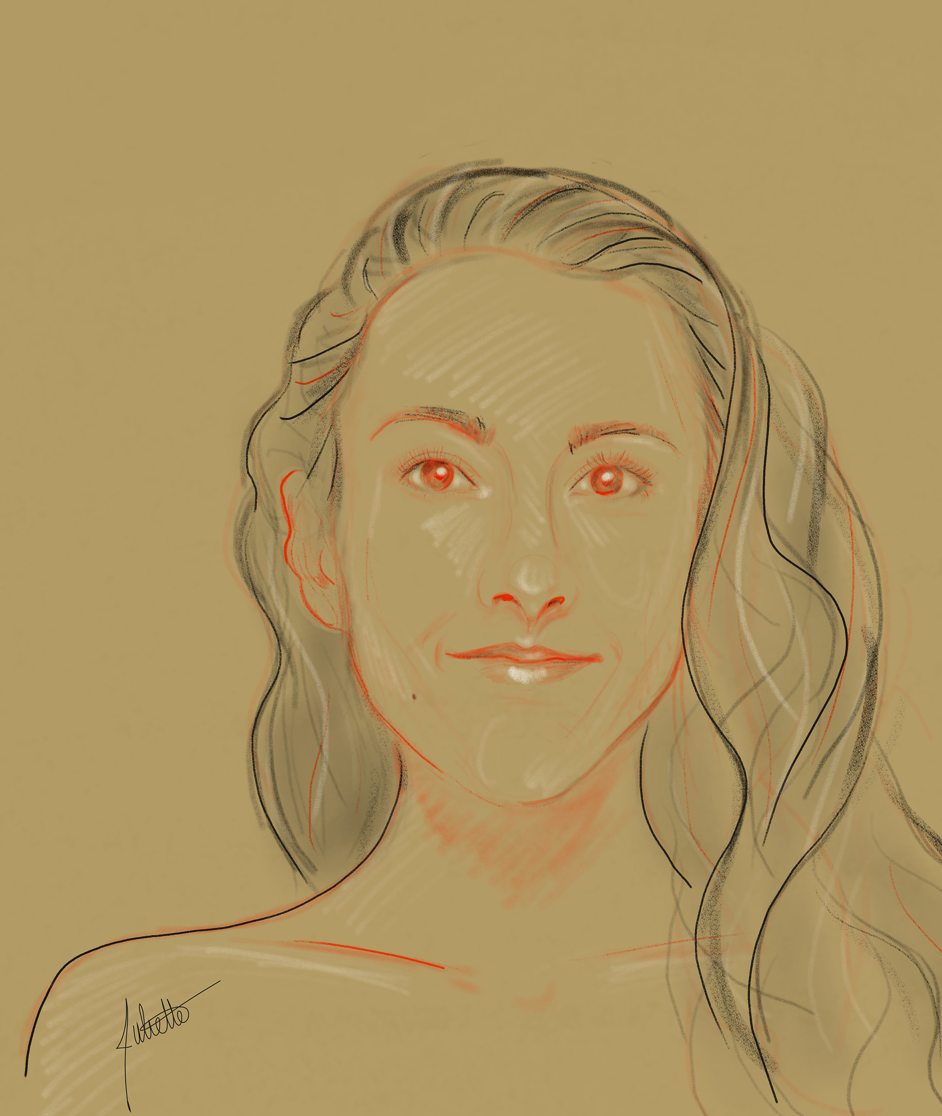 Auto portrait à la manière de Watteau