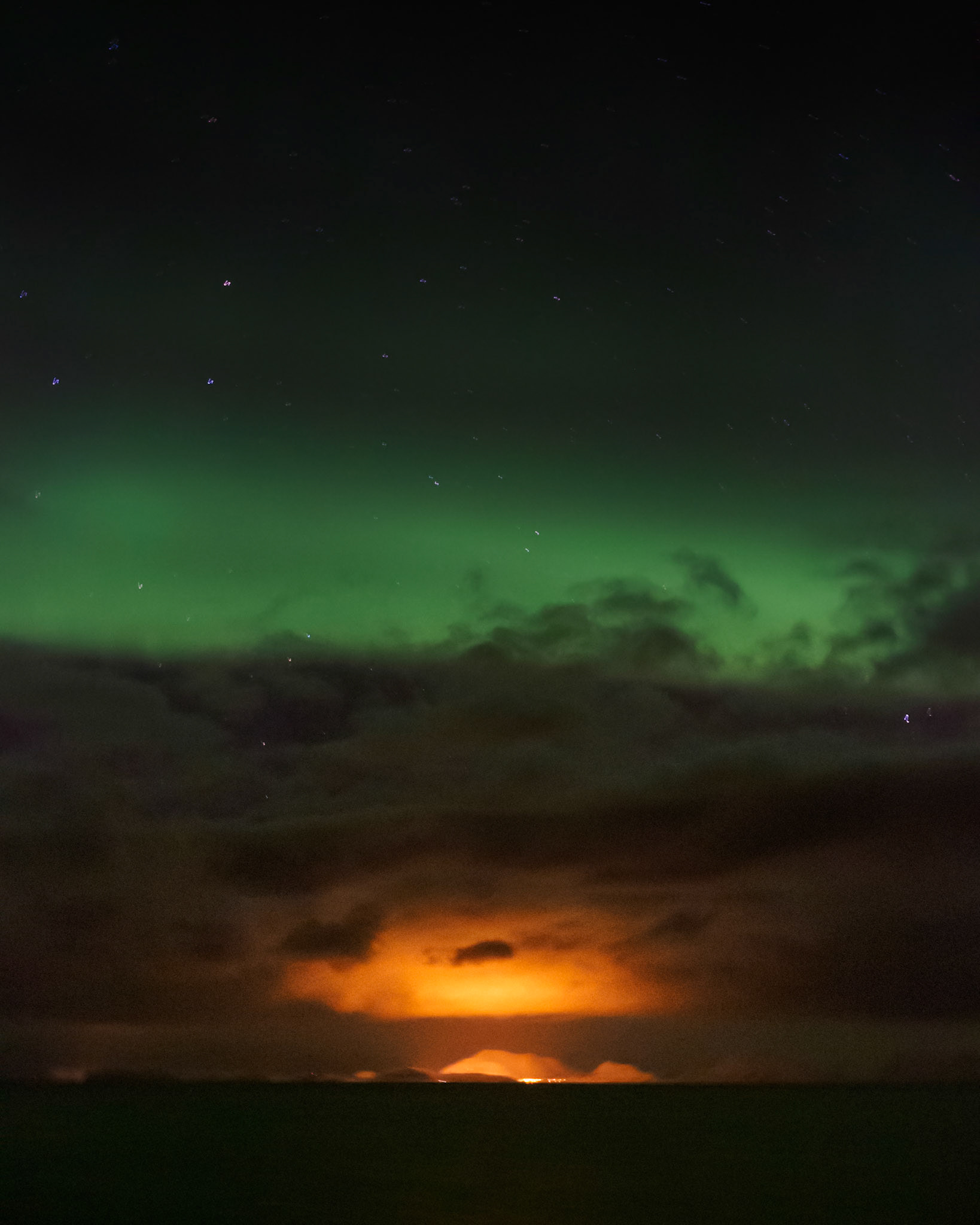 Nordlicht und Lichtverschmutzung in Norwegen