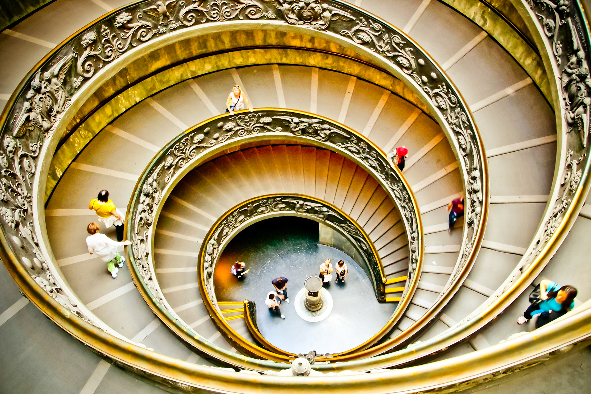 Treppe in den Vatikanischen Museen