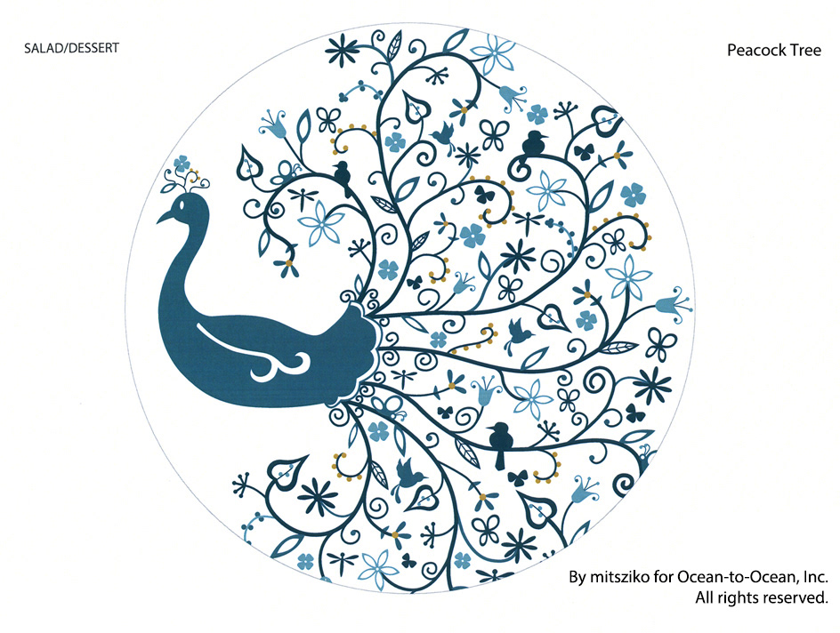 Peacock Plate inspired by Tord Boontje - Ocean-to-Ocean, Inc.