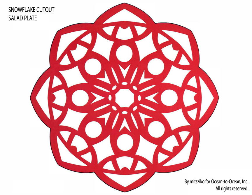 Cutout Snowflake Plate - Ocean-to-Ocean, Inc.