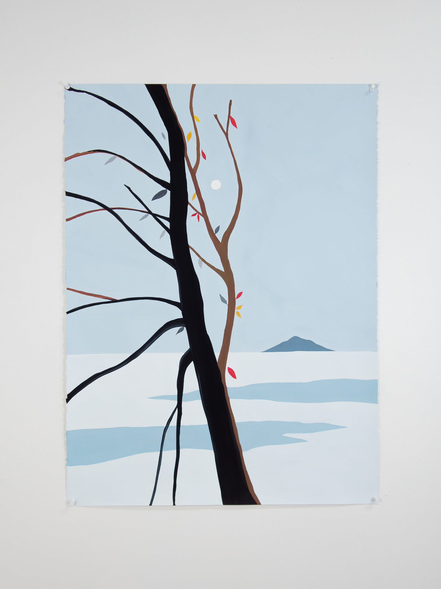 winter tree and icy landscape wall art ivana sepa