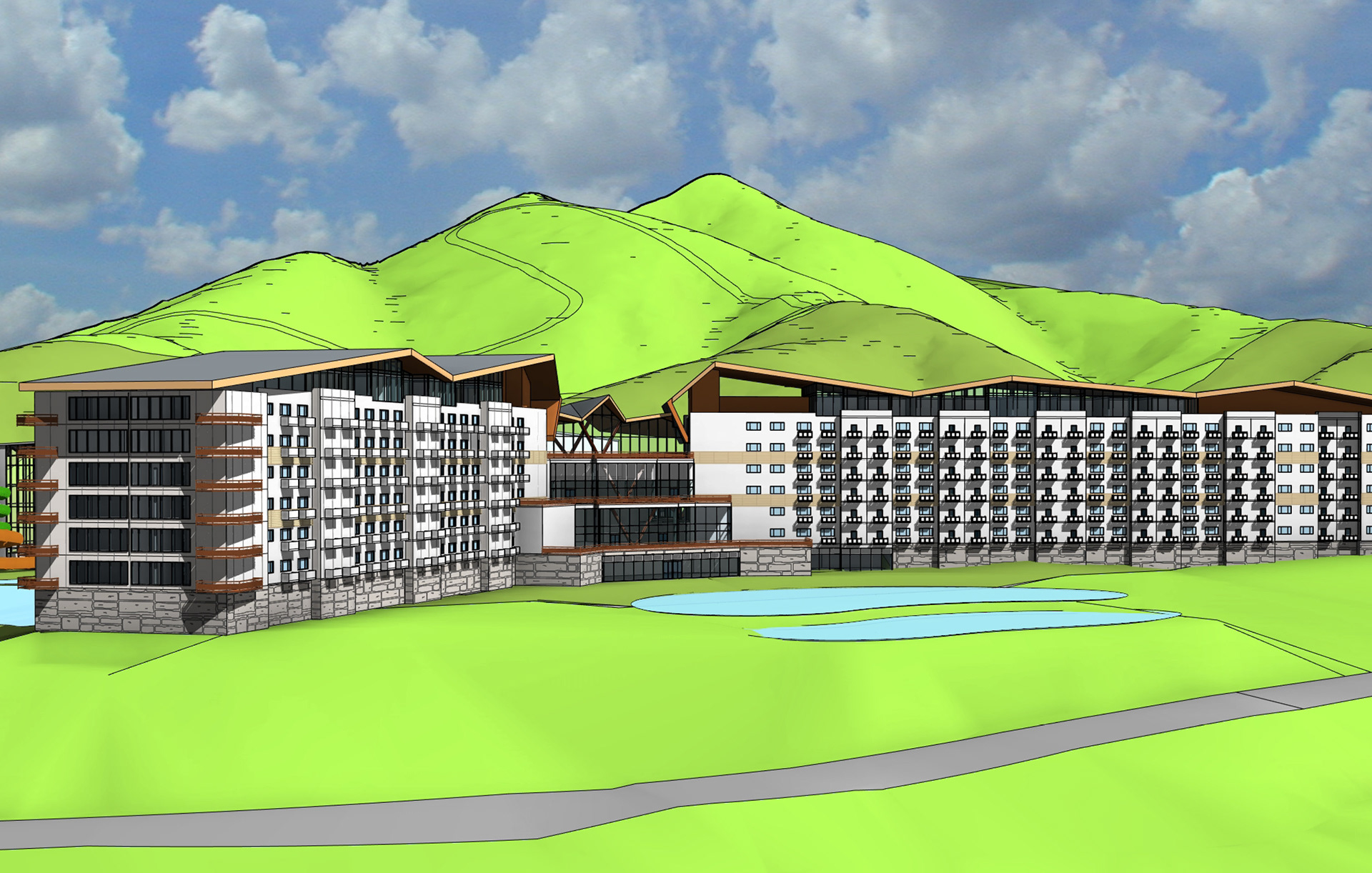 Exterior Perspective from North