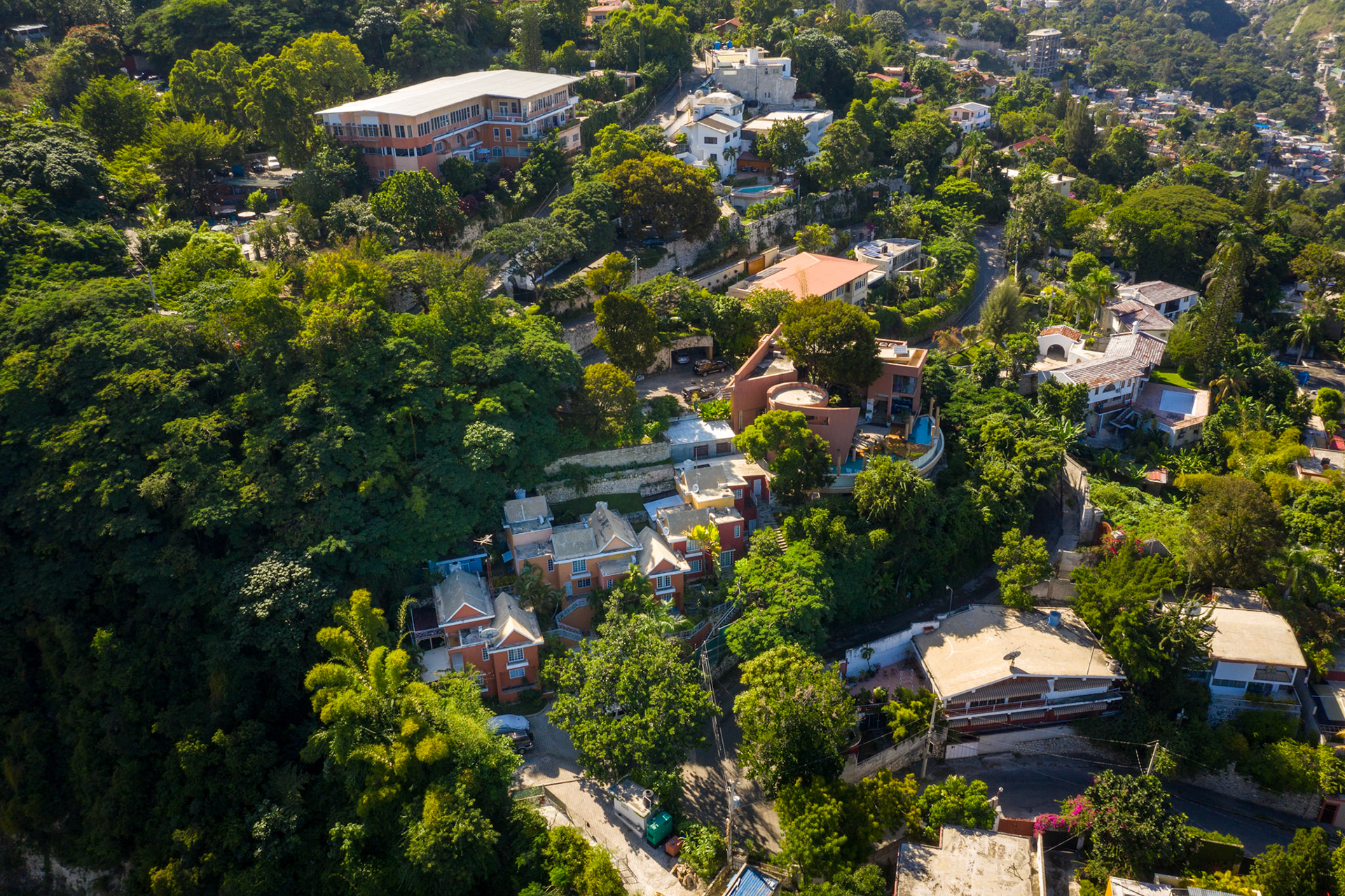 Vue aérienne de la résidence