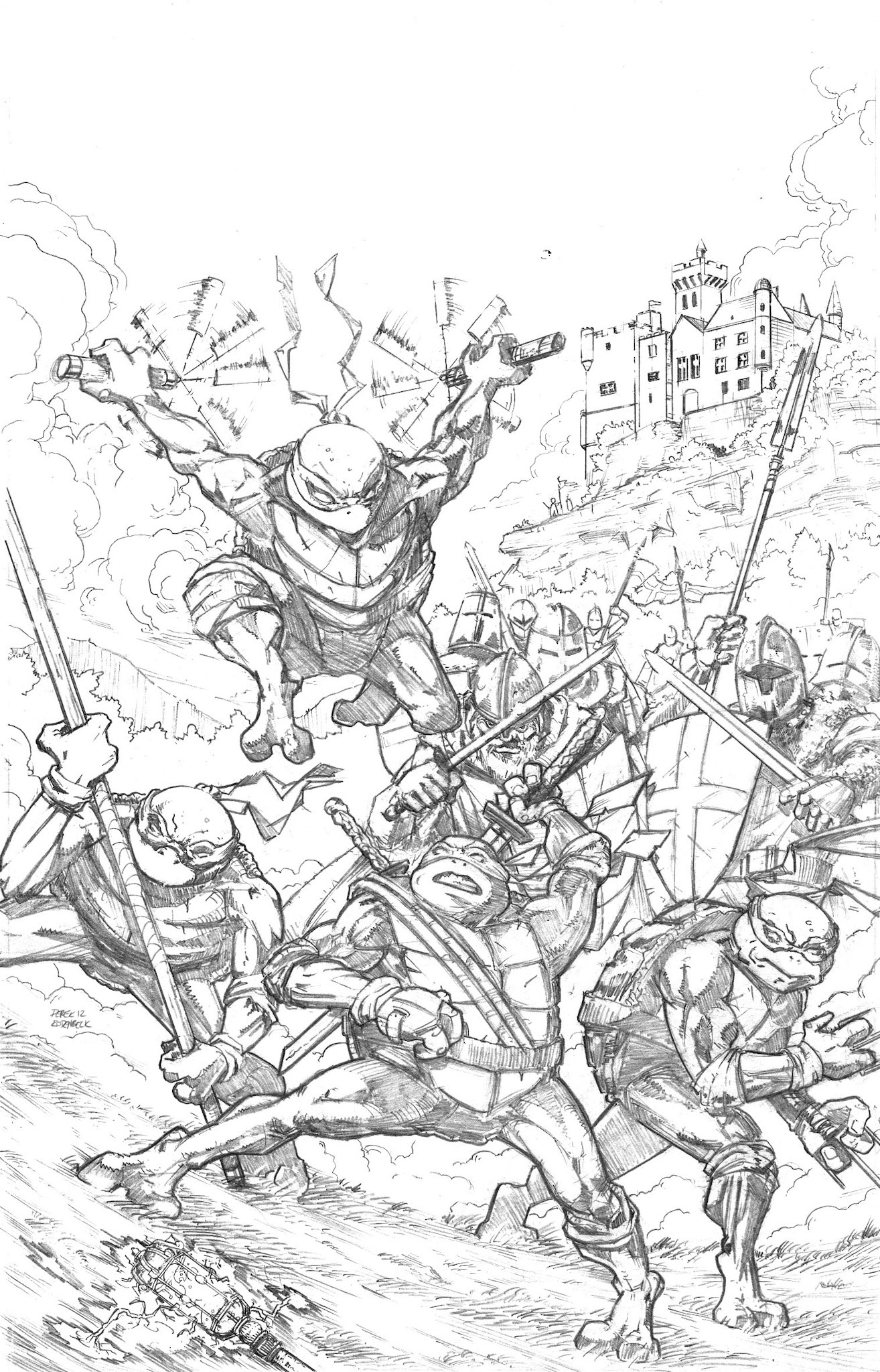 TMNT – Ink and Digital art by Derek Rodenbeck derekro