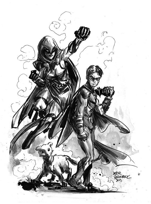 Teen Titan– Ink and Digital art by Derek Rodenbeck derekro