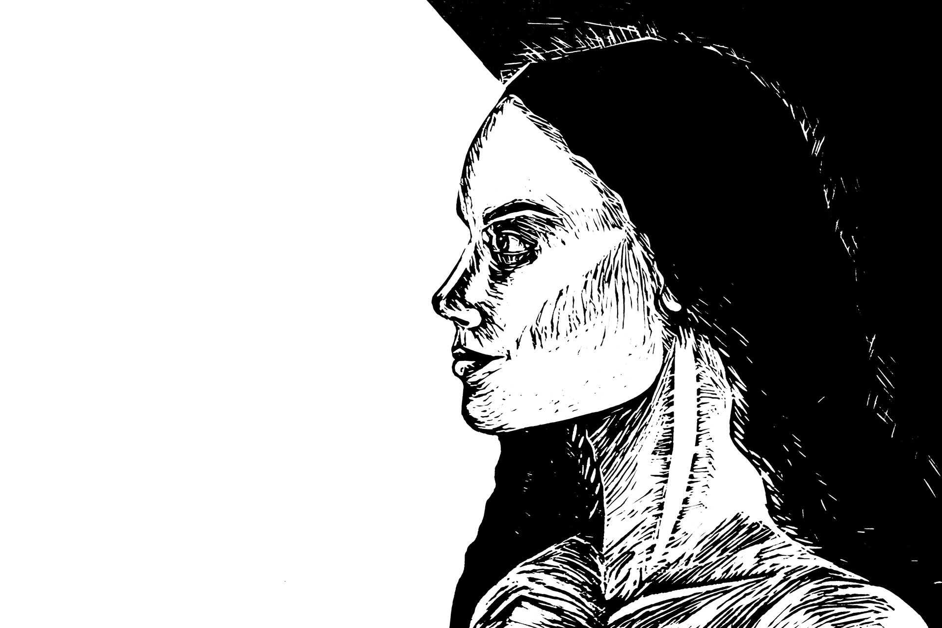 student project (linocut)