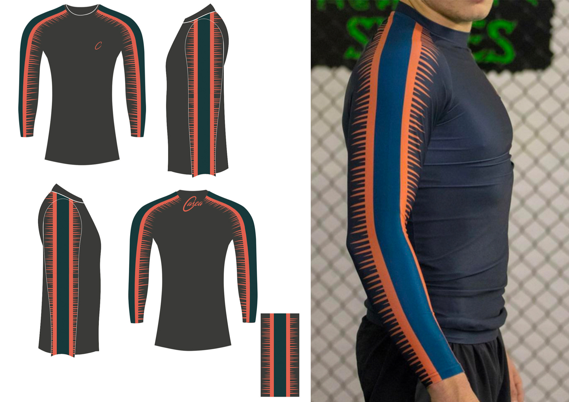 Alisha Design Casca Jiu Jitsu Rash Guard Templates