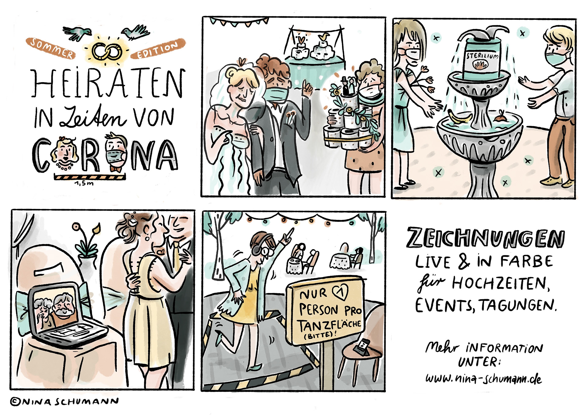 Nina Schumann Illustration Und Eventzeichnen Heiraten Und Corona