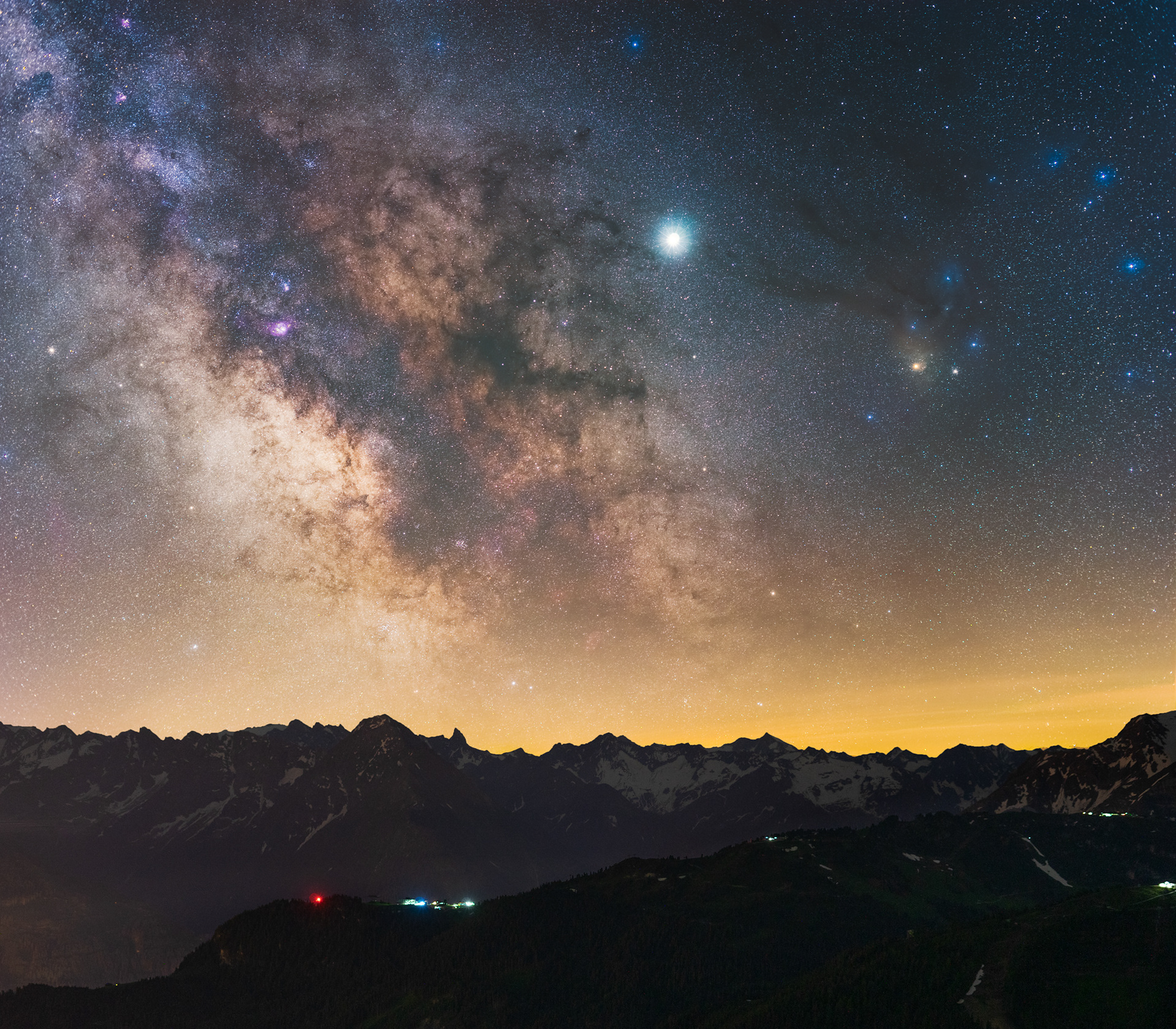 Milchstraße über den Zillertaler Alpen