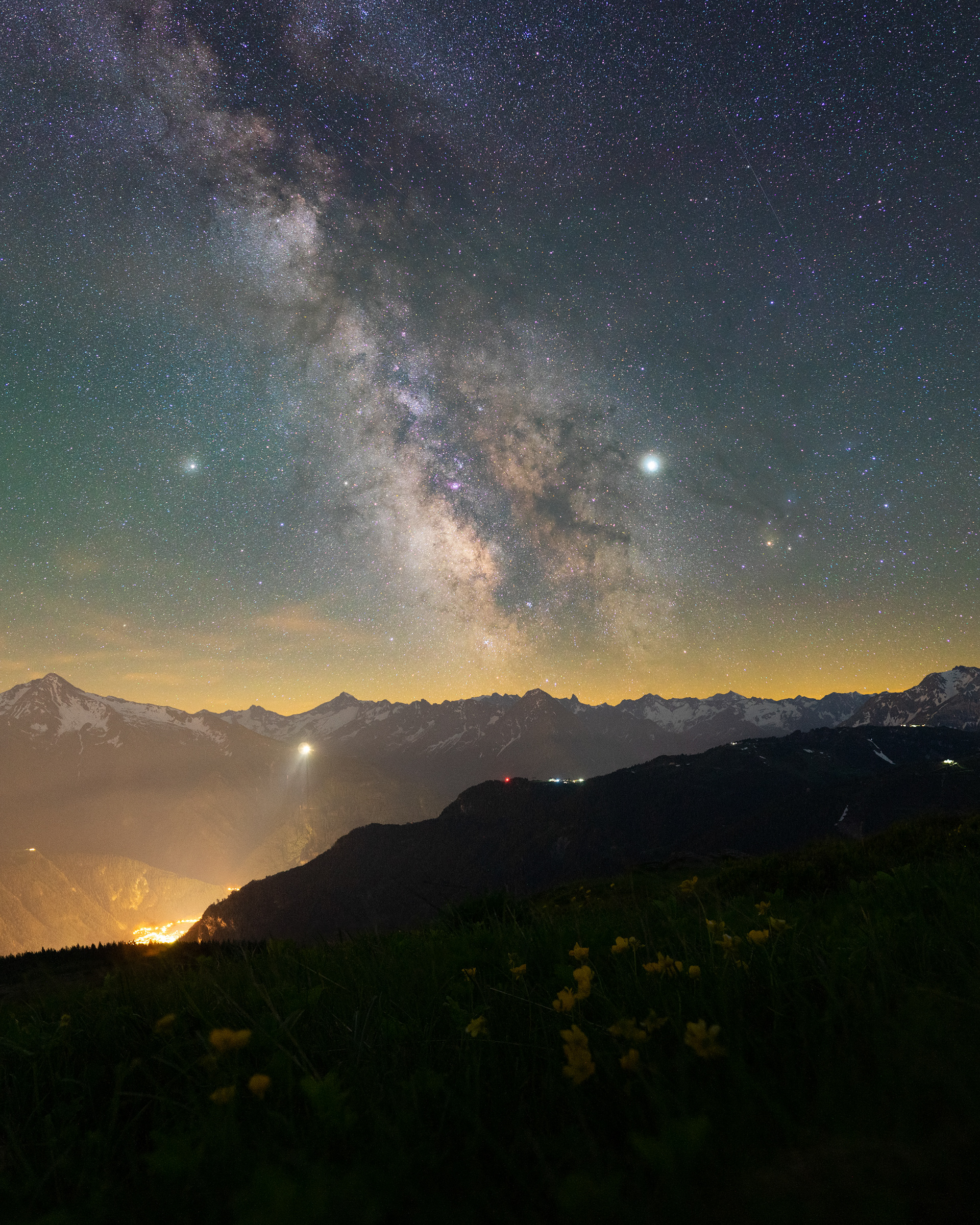 Milchstraße über den Zillertaler Alpen