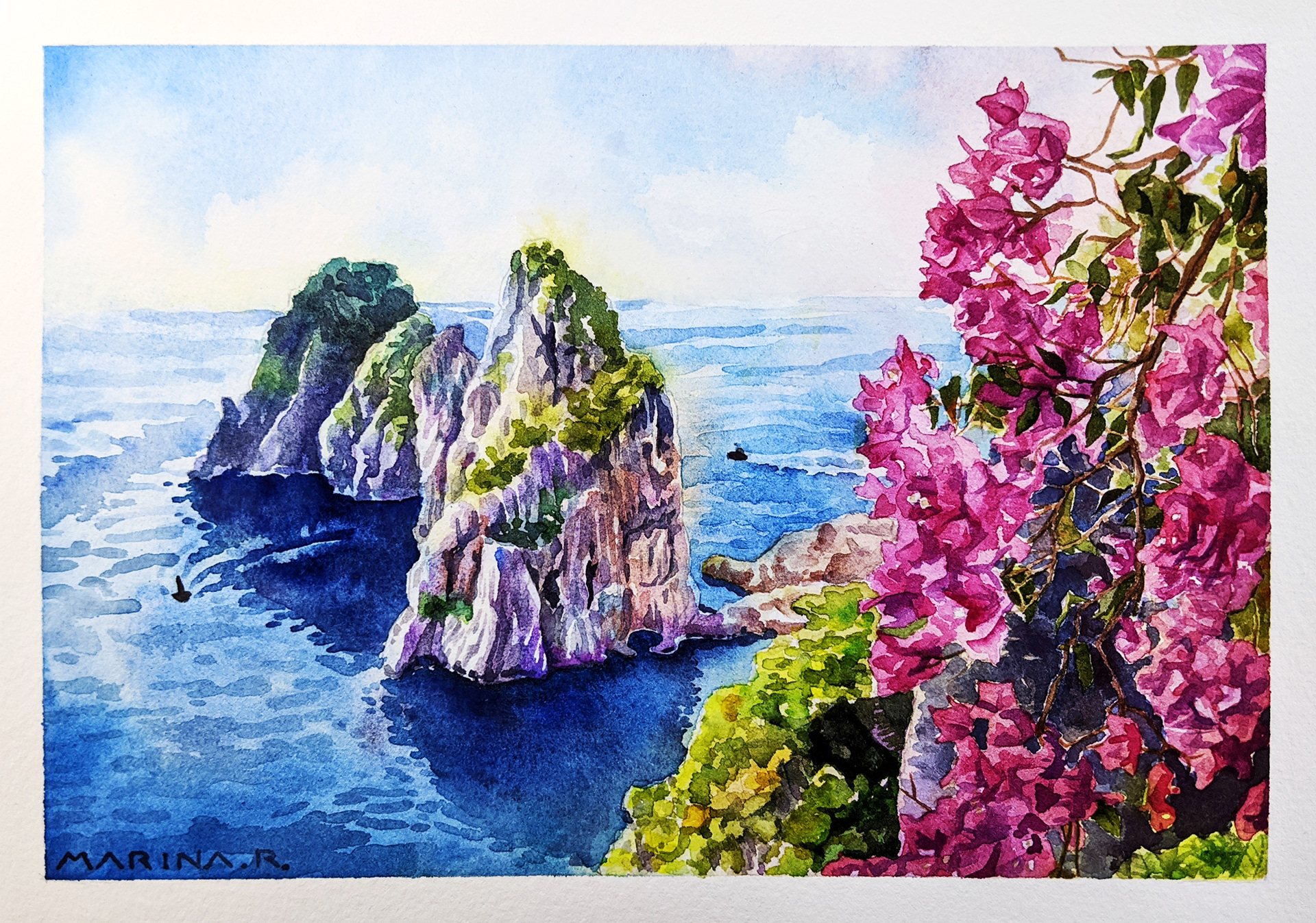 8" x 5" - Landscape painting - 156$ USD