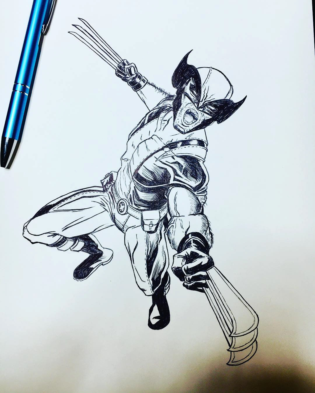Wolverine, $75, ink on 9x12 Bristol