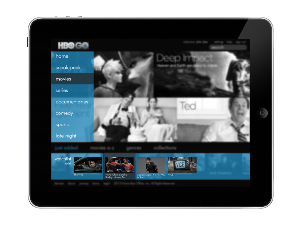 Hbo For Ipad 2 Users Manual