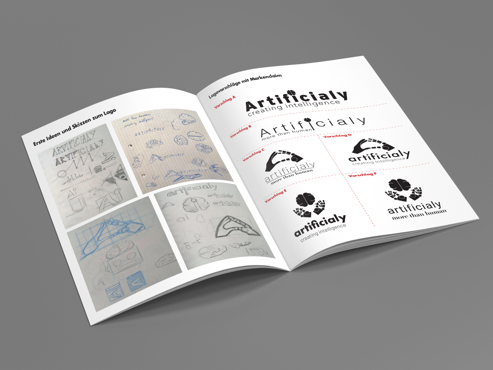 Internes Projekt von localsearch für den visuellen Aufritt für die Firma Artificaly