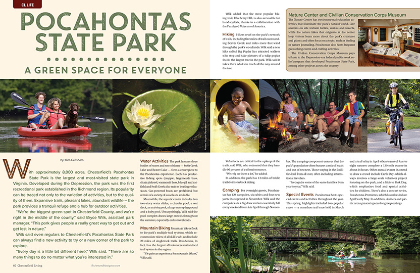 Pocahontas State Park layout — Chesterfield Living Magazine
