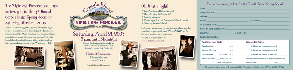 Whalehead Club brochure interior