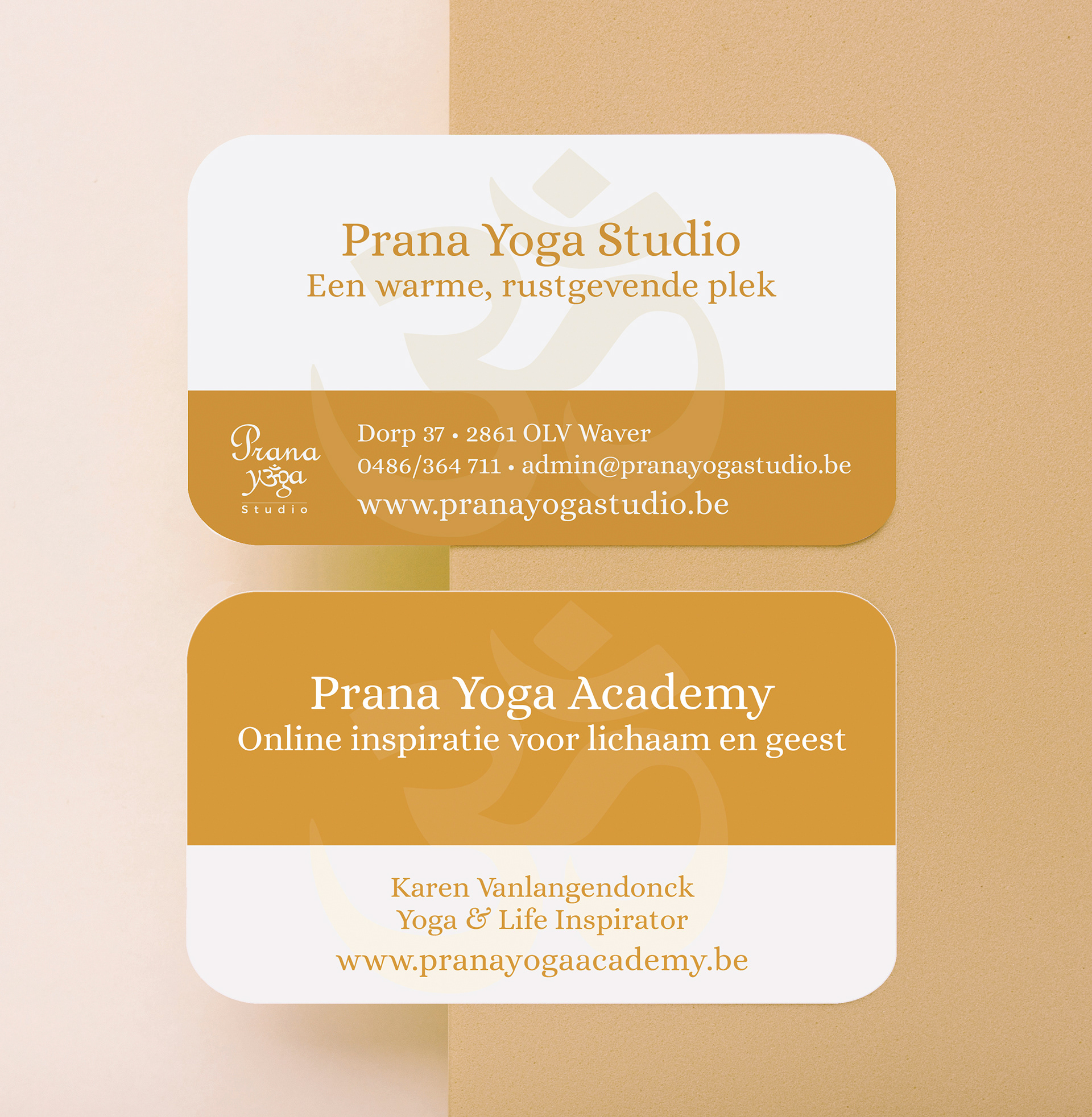 Naamkaartje iov Prana Yoga Studio