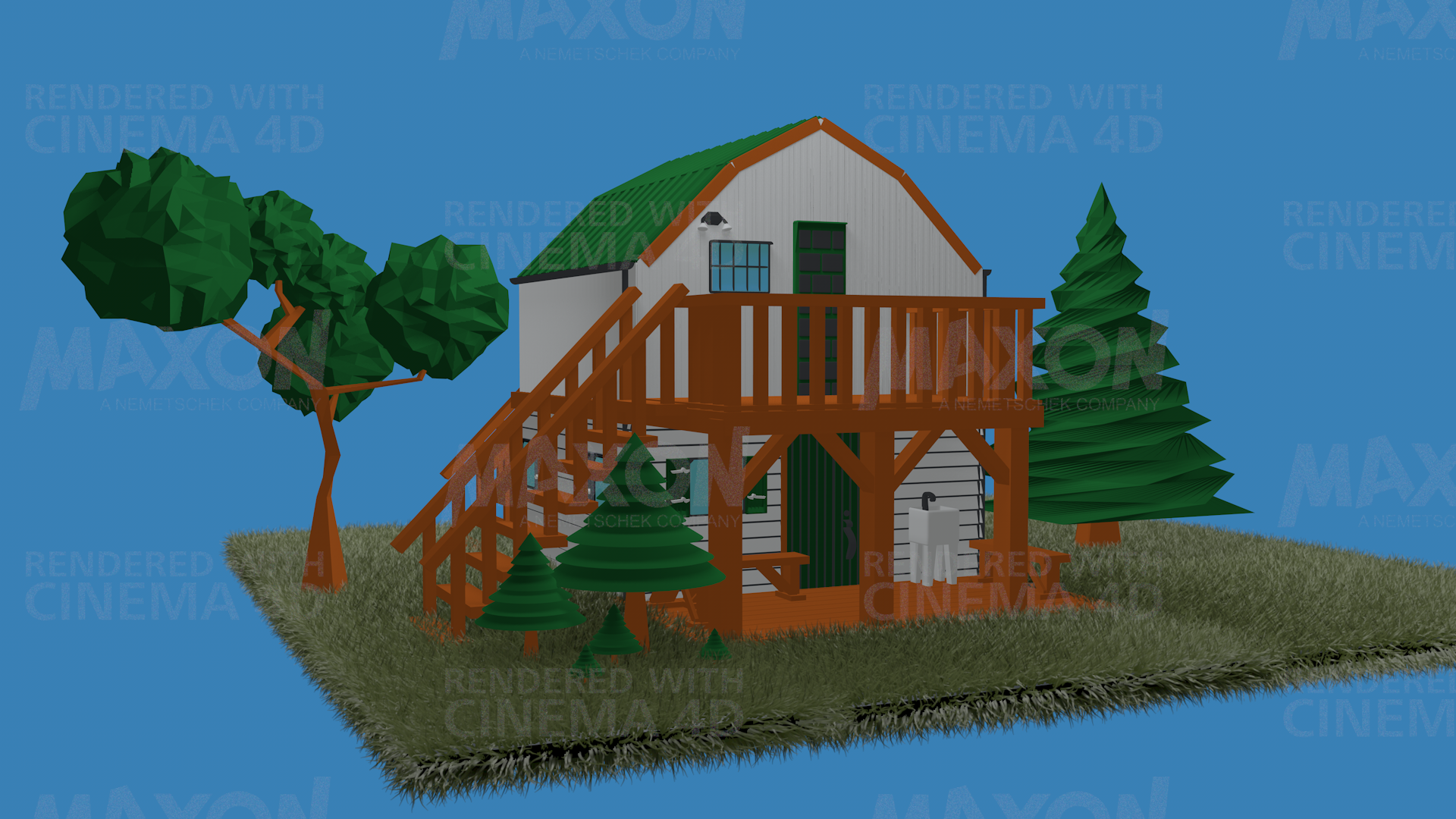 One of my 1st renders! Before I bought Cinema4D - 1st week of School of Motion Cinema4D basecamp course