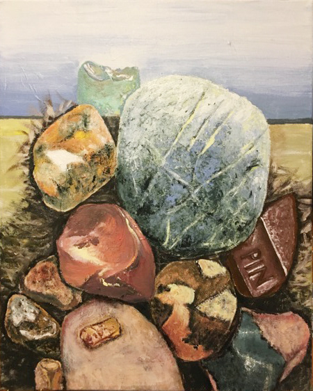 "Lake Poinsett", first in a series of rock paintings