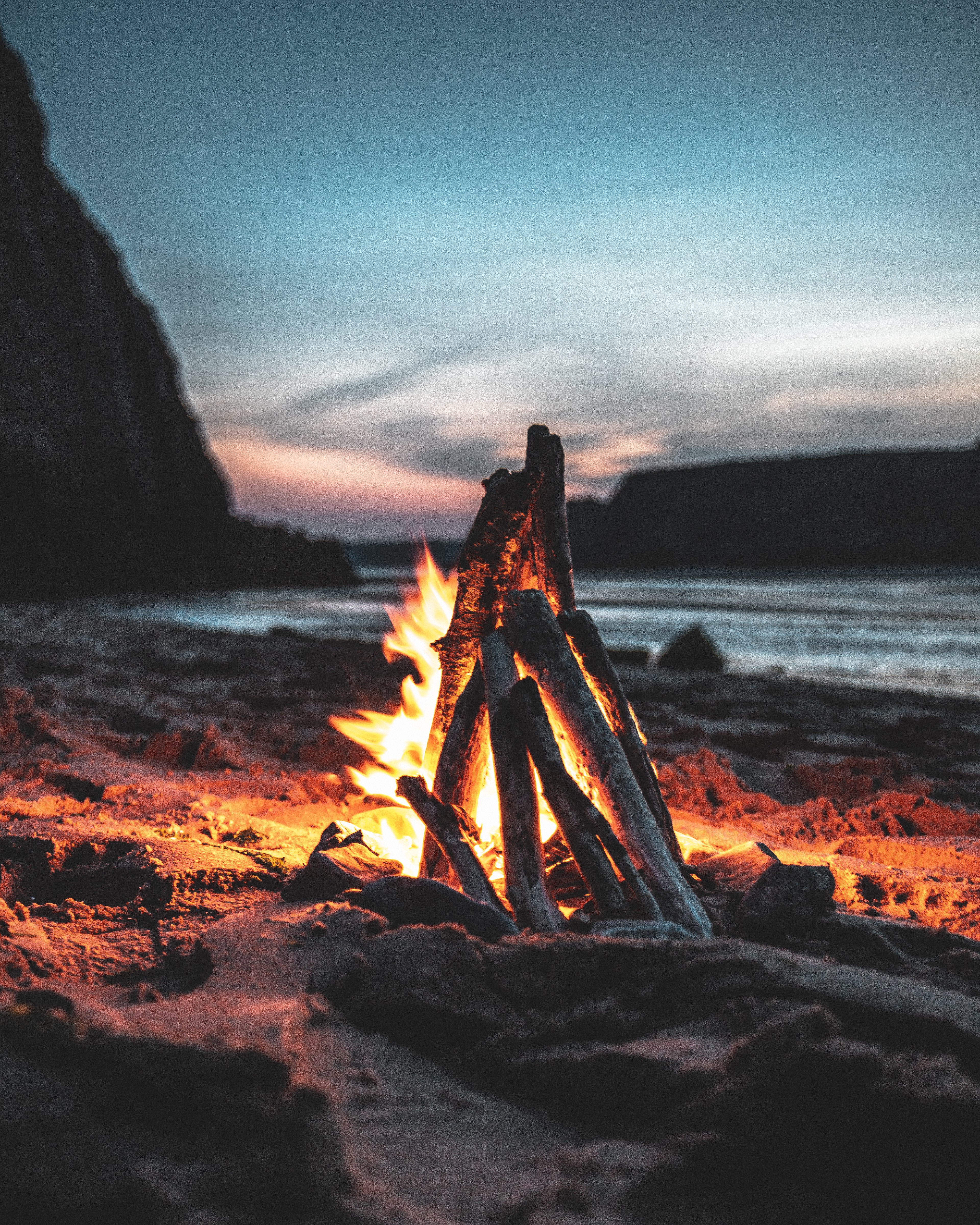 three cliffs bay sunset