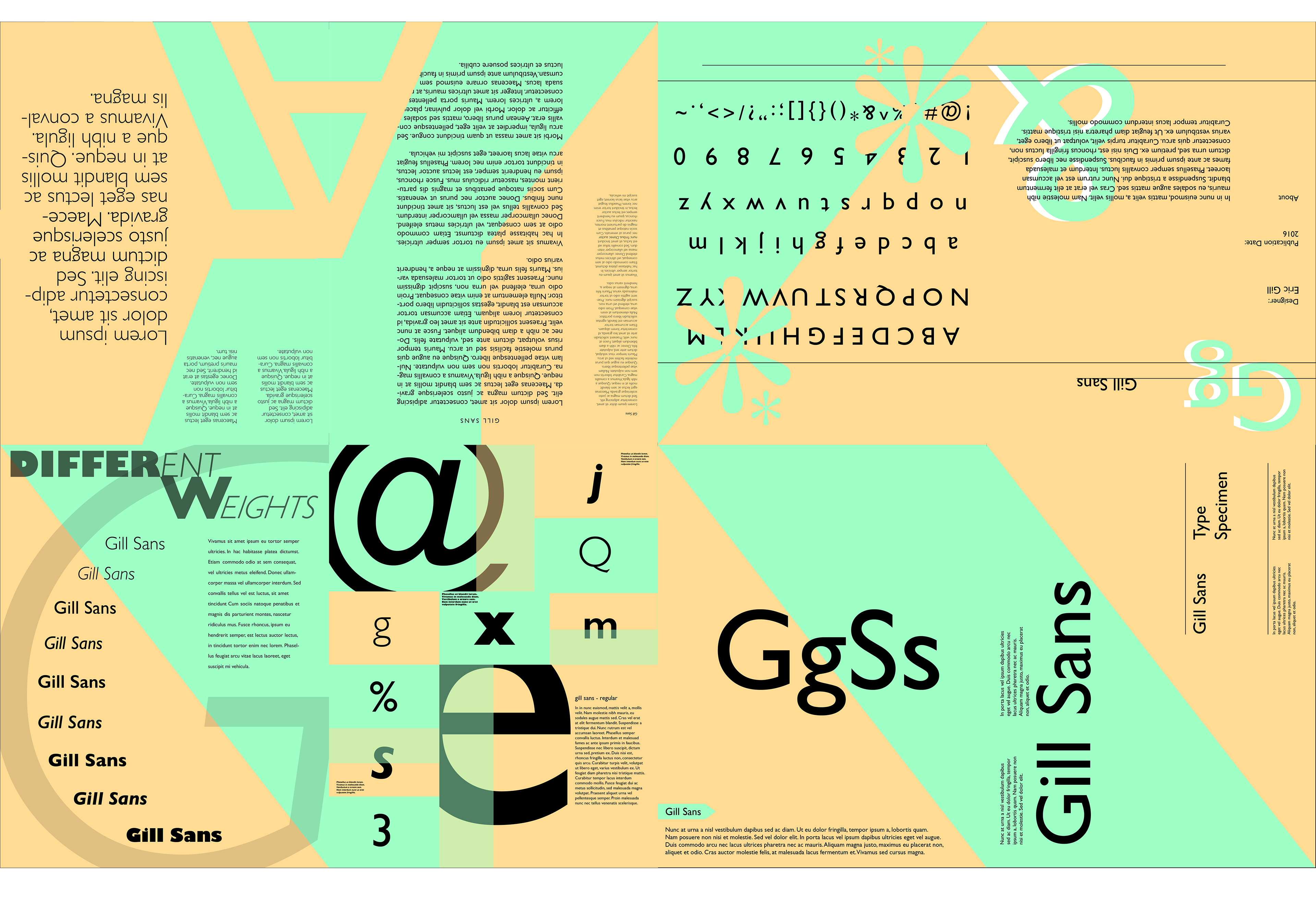 Brendon Park - Gill Sans Type-Specimen Poster