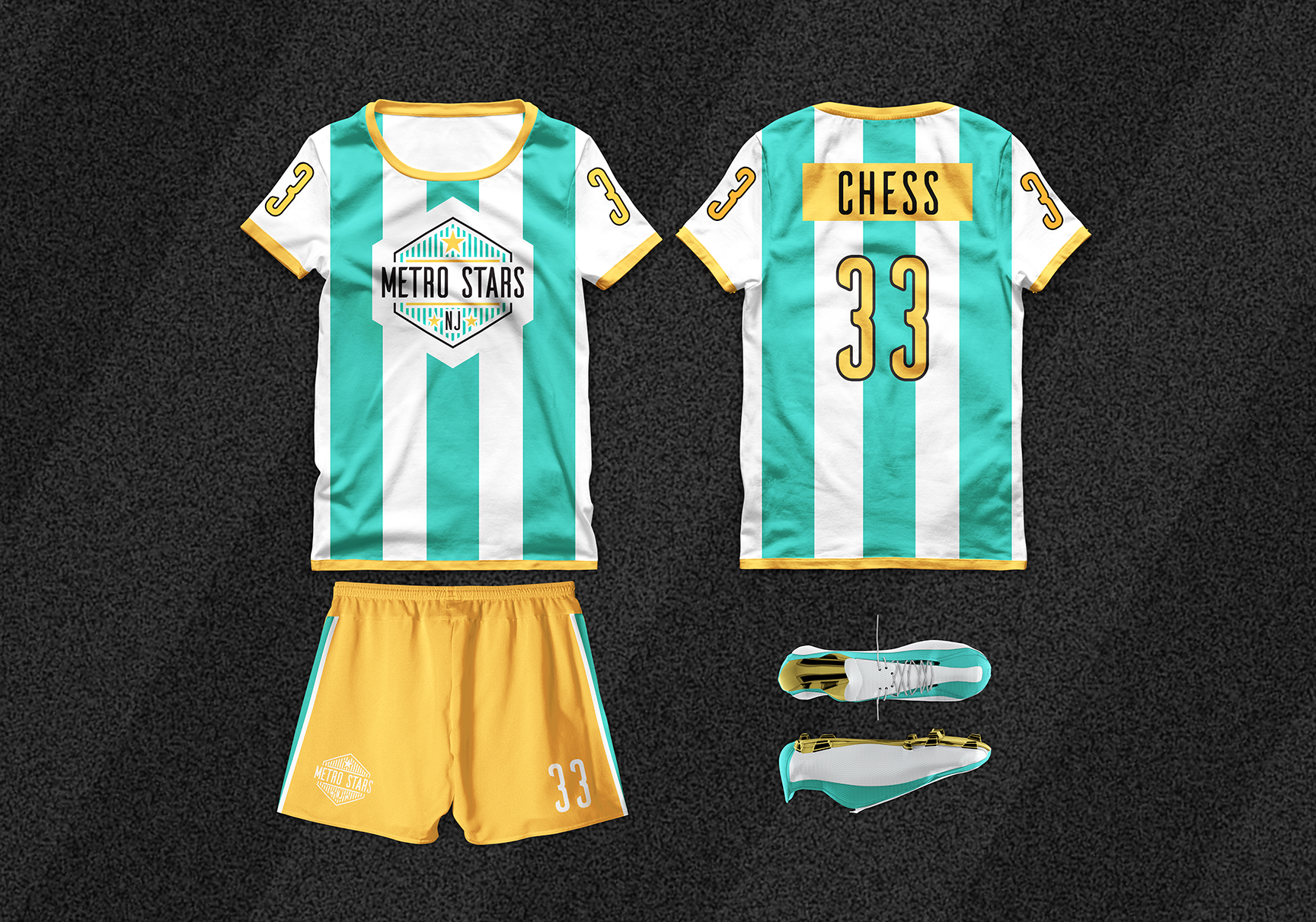 Corey Chess New Jersey Metro Stars Logo And Soccer Kits