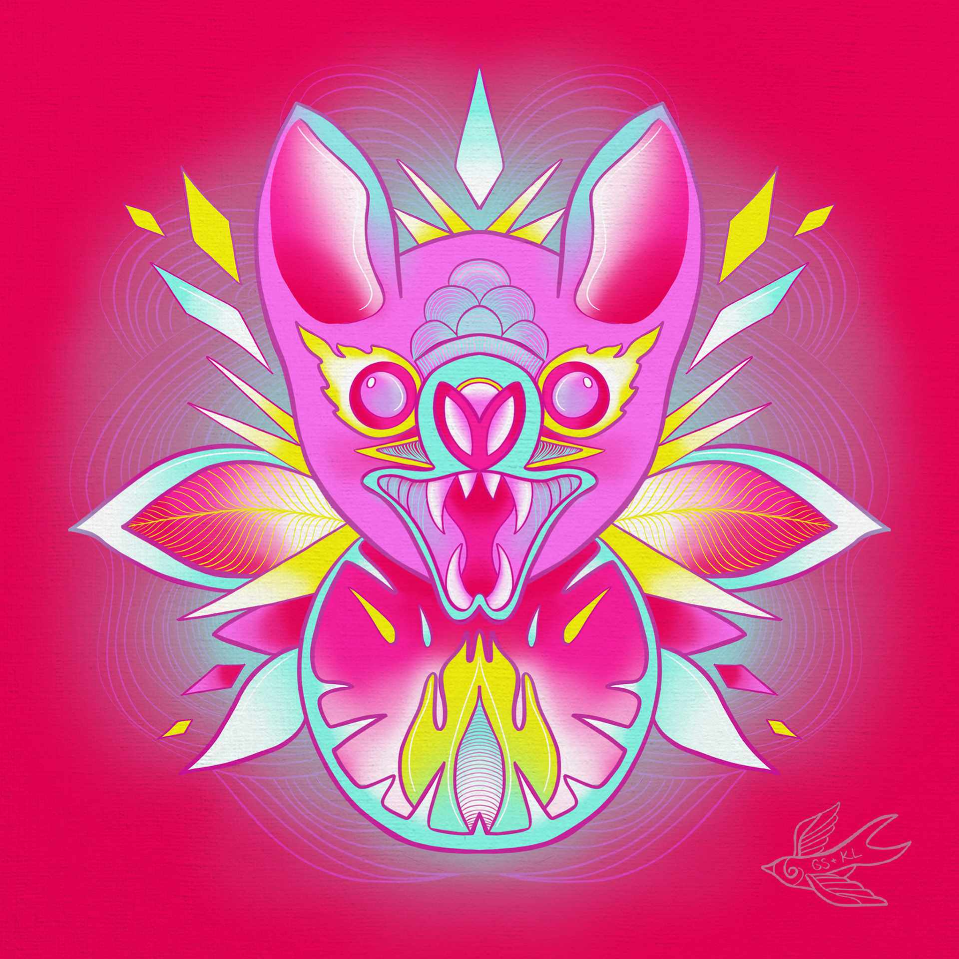 Electric Bat, digital illustration