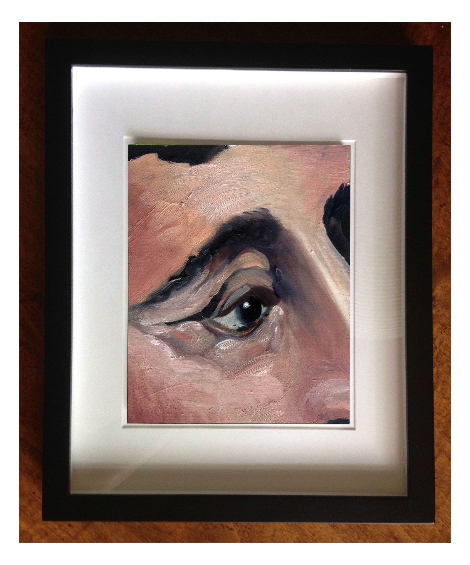 "Draghi" Oil On Foam Core Panel, 4.5" x 6", 2015