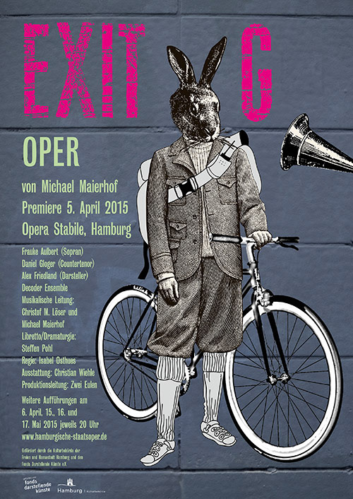 Plakat, Oper "Exit G", Opera Stabile, Hamburg