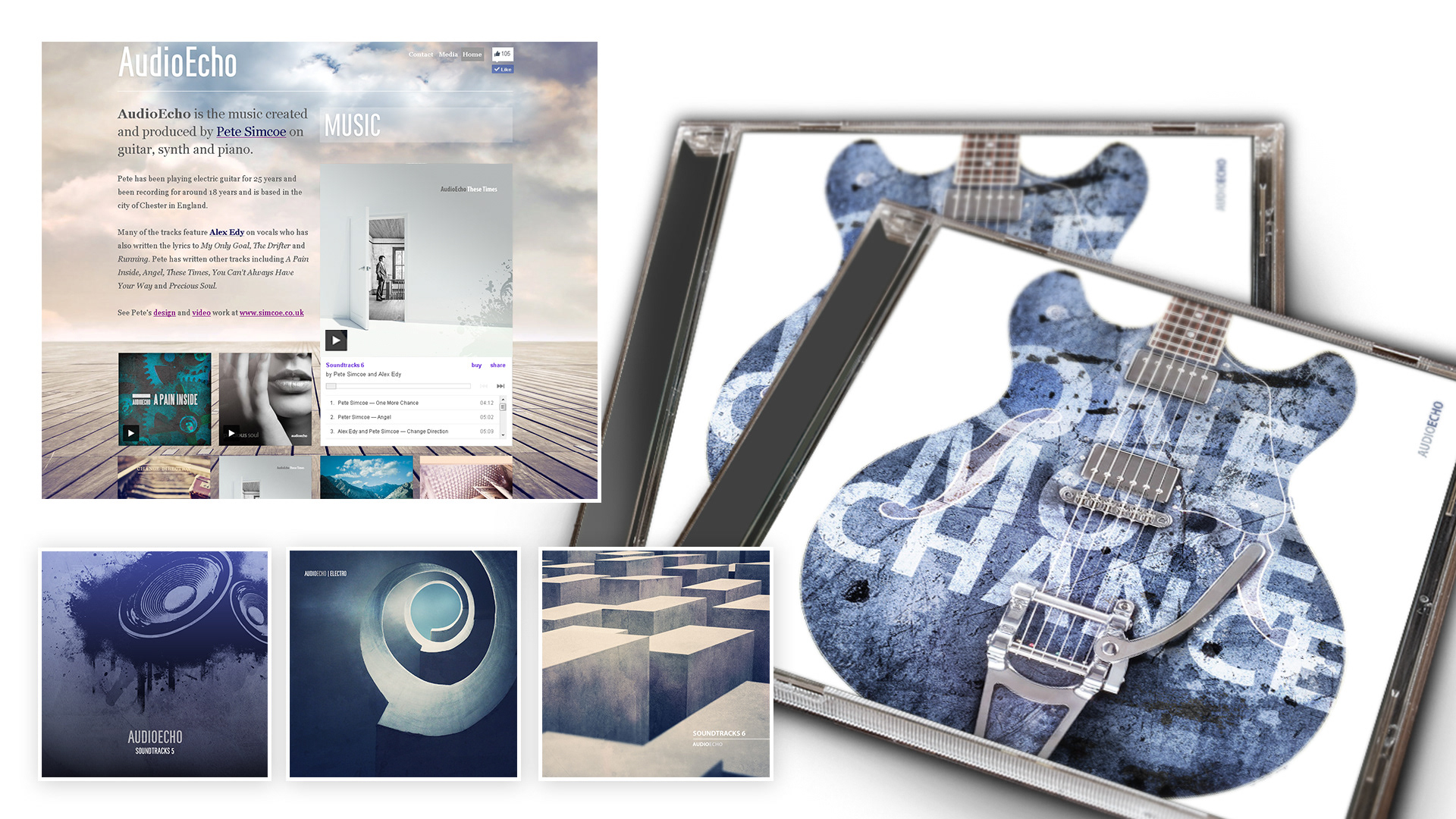 AudioEcho website design, graphic design and music production