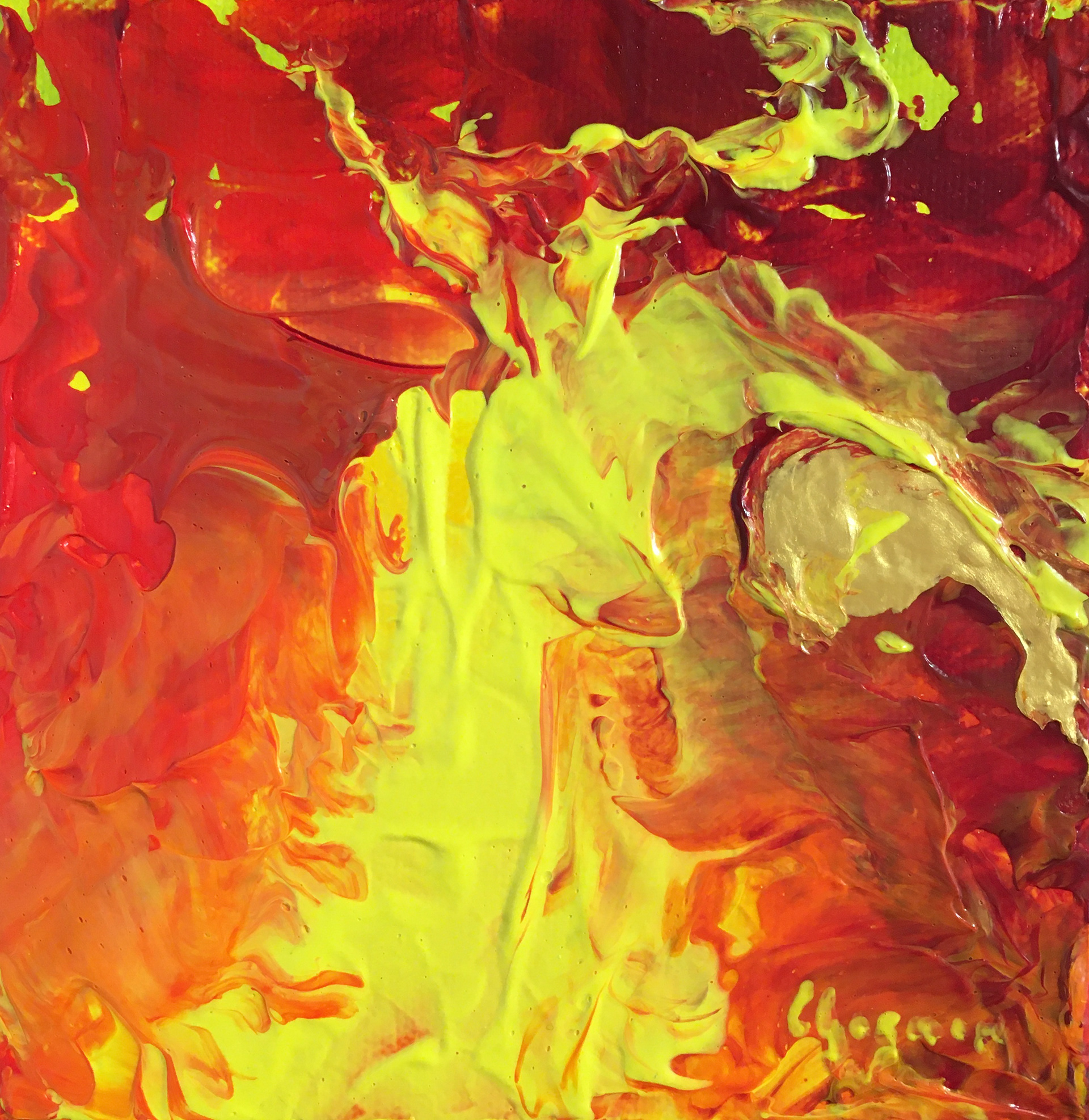 Claire Gagnon - The Golden Queen - 6x6 - Acrylic on canvas - $150