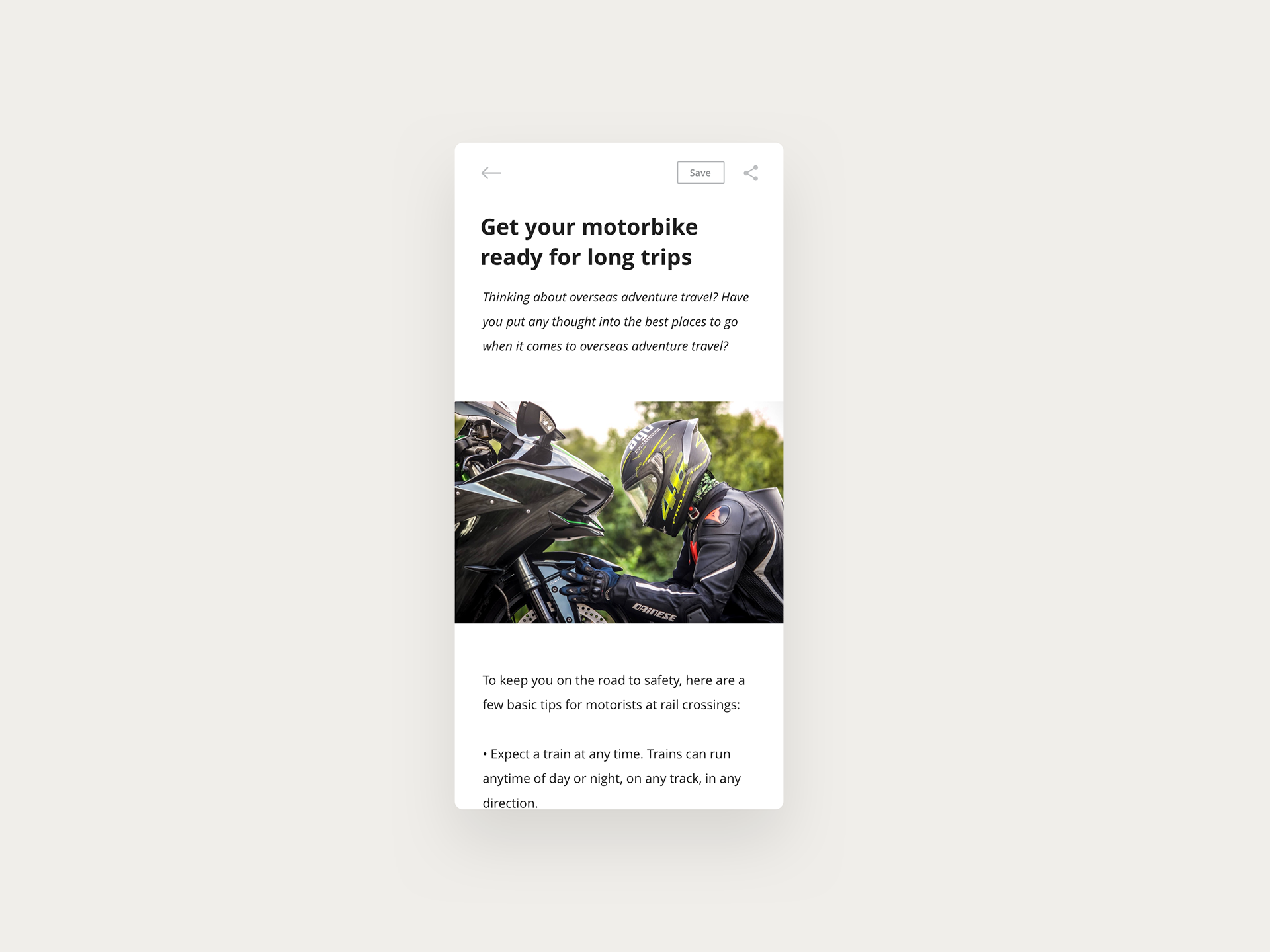 App Design - Blog Articlepage by Milan Houter