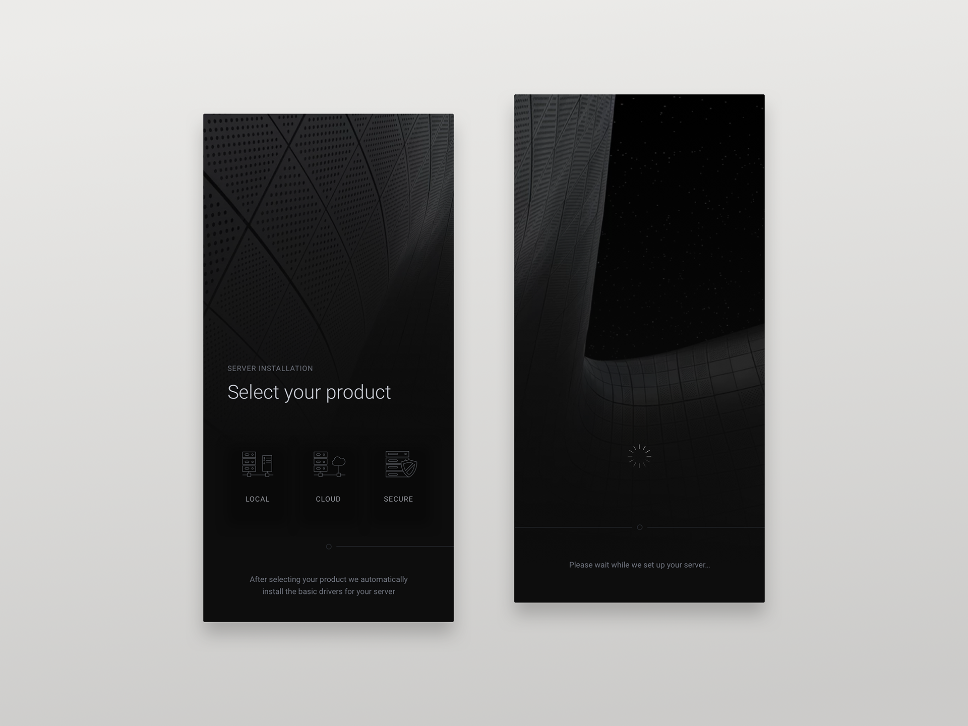 App Design - Server Installation Onboarding by Milan Houter