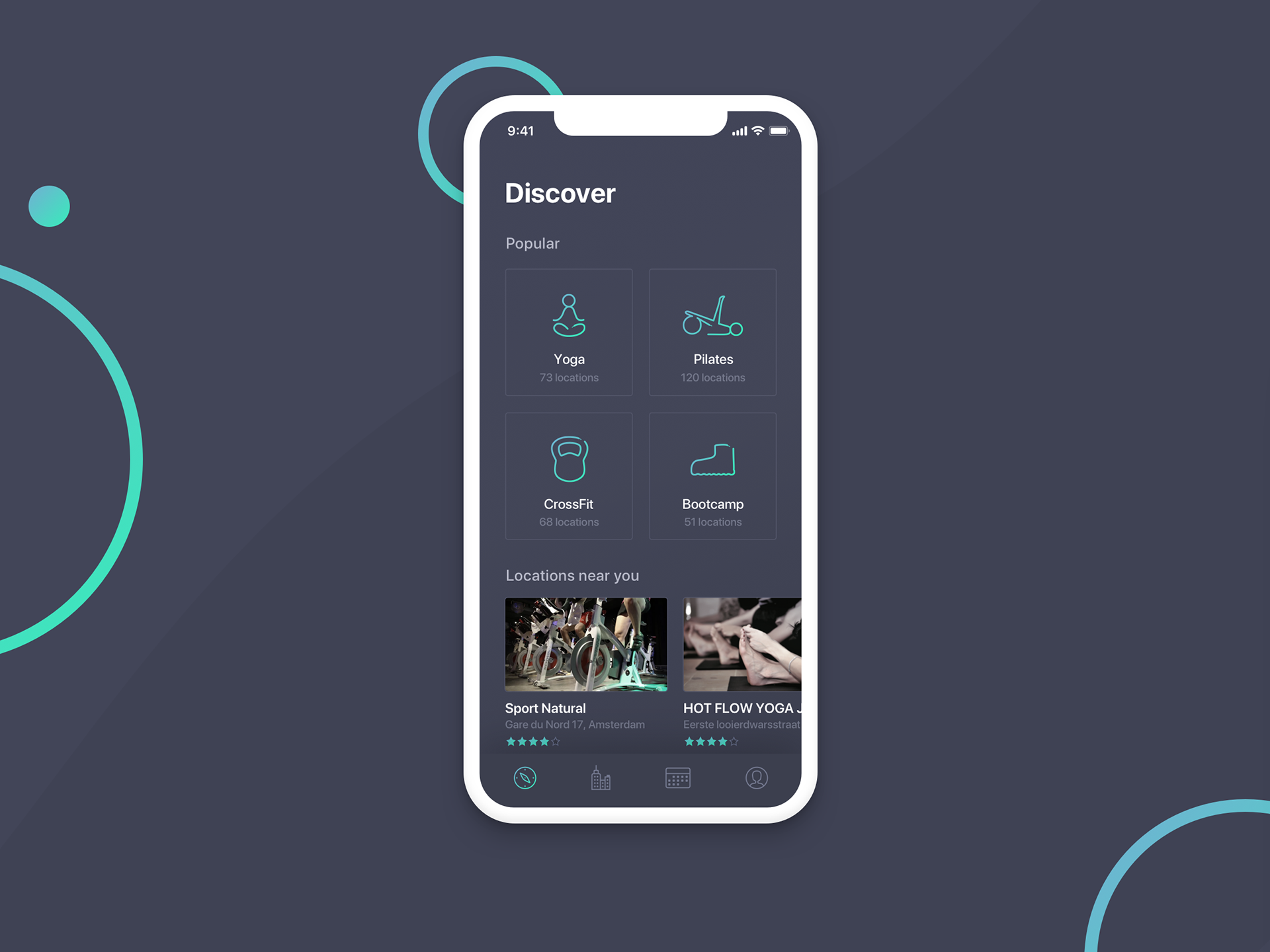 App Design - Sport Discovery Home by Milan Houter