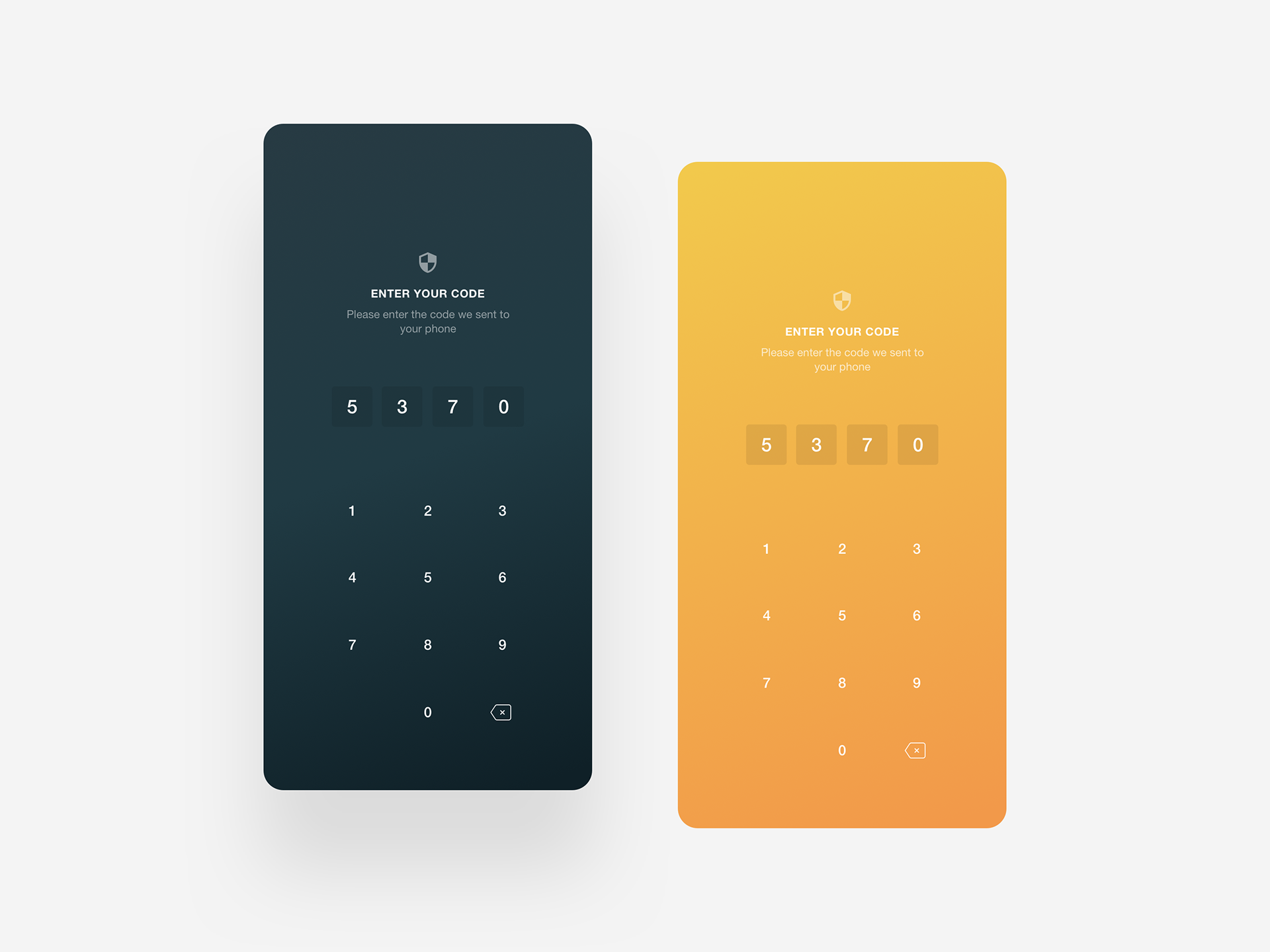 App Design - Pin Lock Screen by Milan Houter