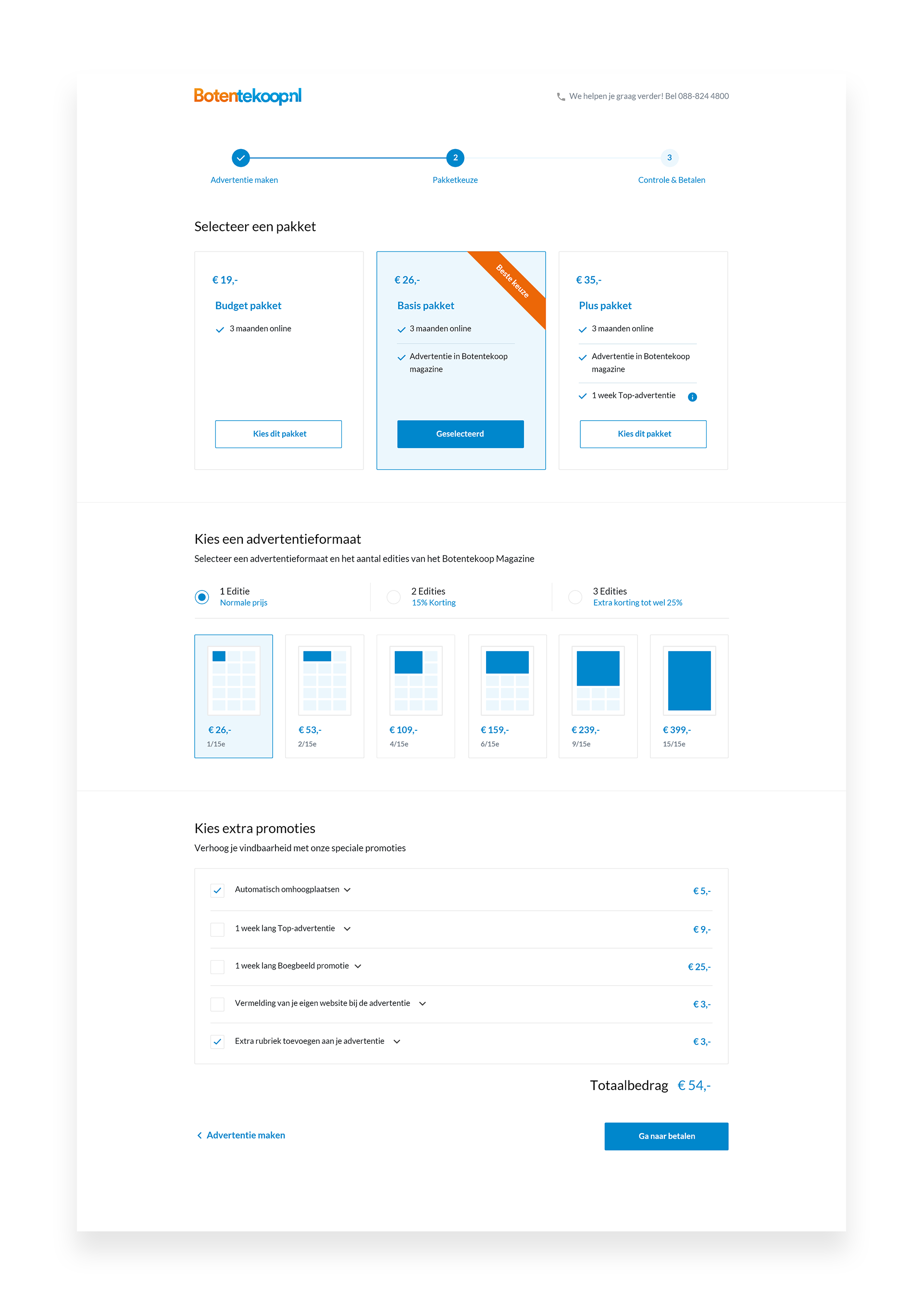 Botentekoop.nl Place Product Page Redesign Desktop by Milan Houter