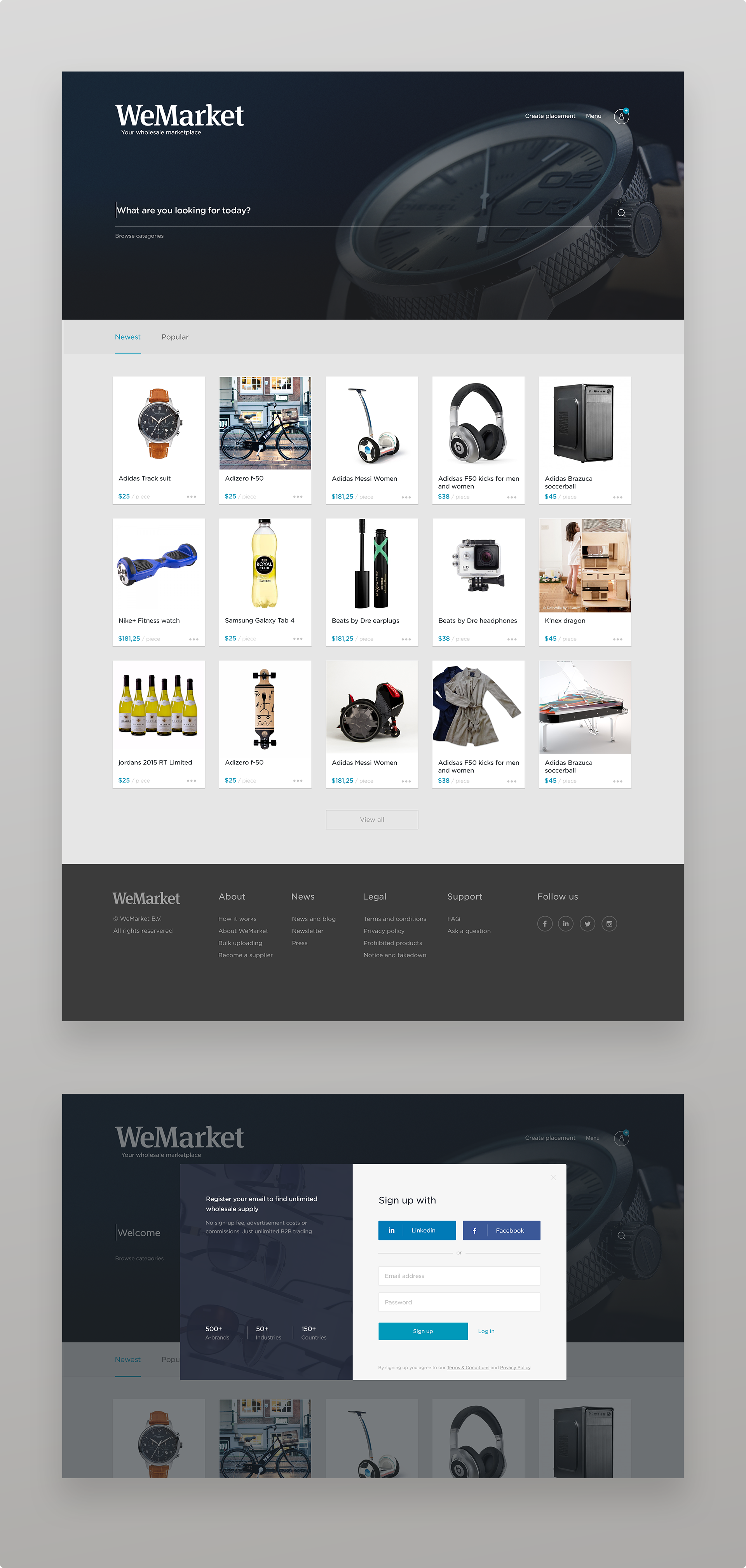 WeMarket Dashboard by Milan Houter
