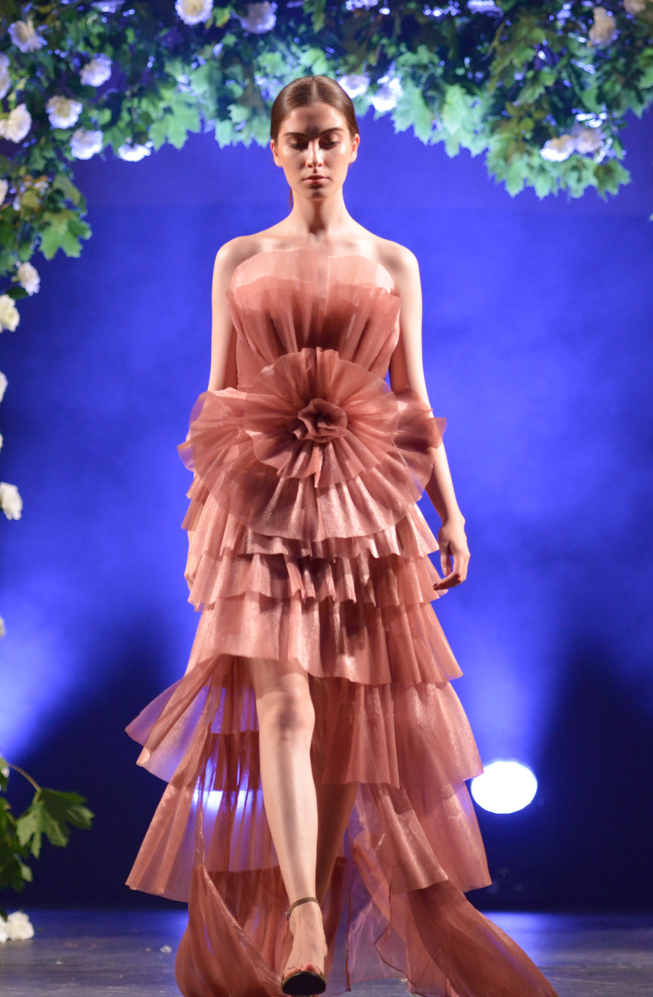 Model walking for Forever Unique at the 2019 Manchester Fashion Festival - Runway Photographer