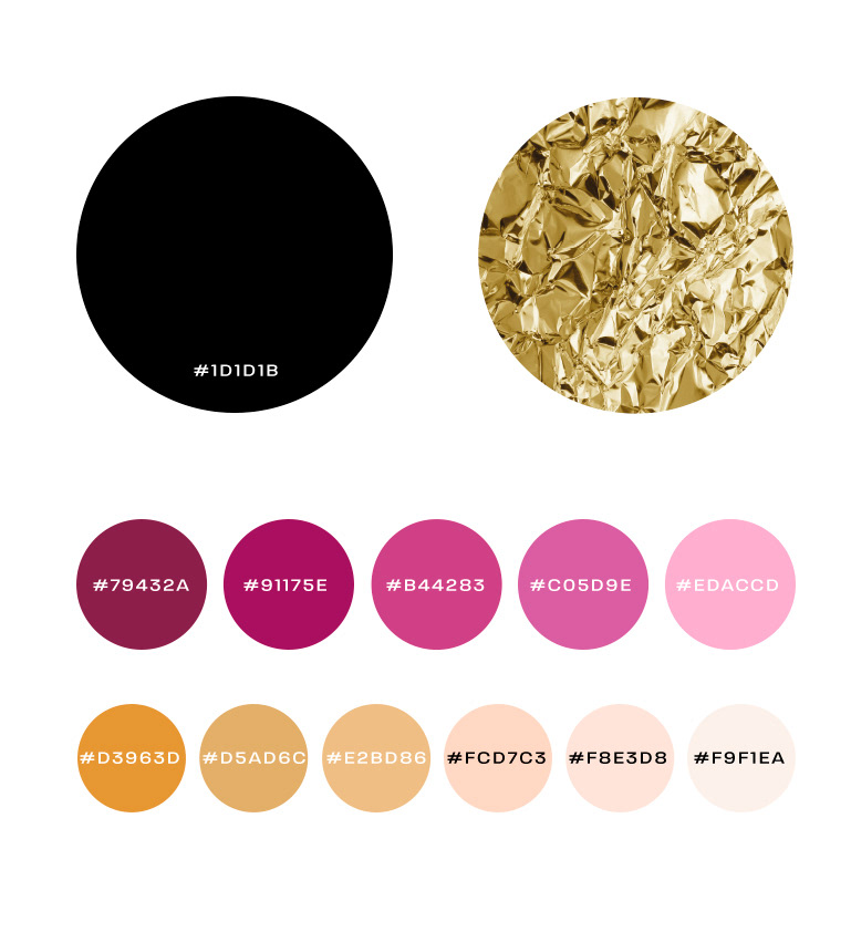 Lindsey ahmet graphic designer charlotte marie mua logo design colour pallet