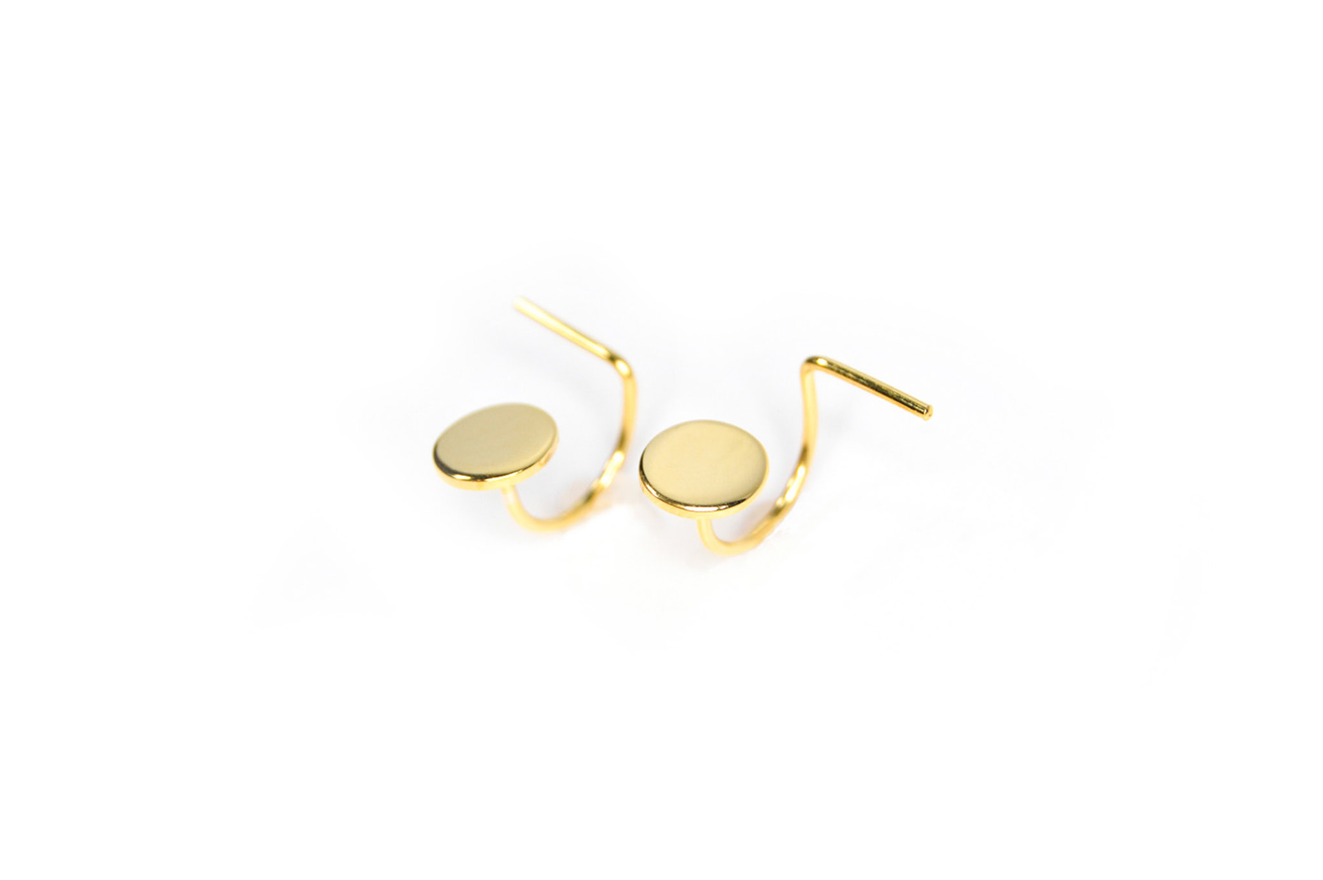 Sia Shafer gold earrings Product retail photography