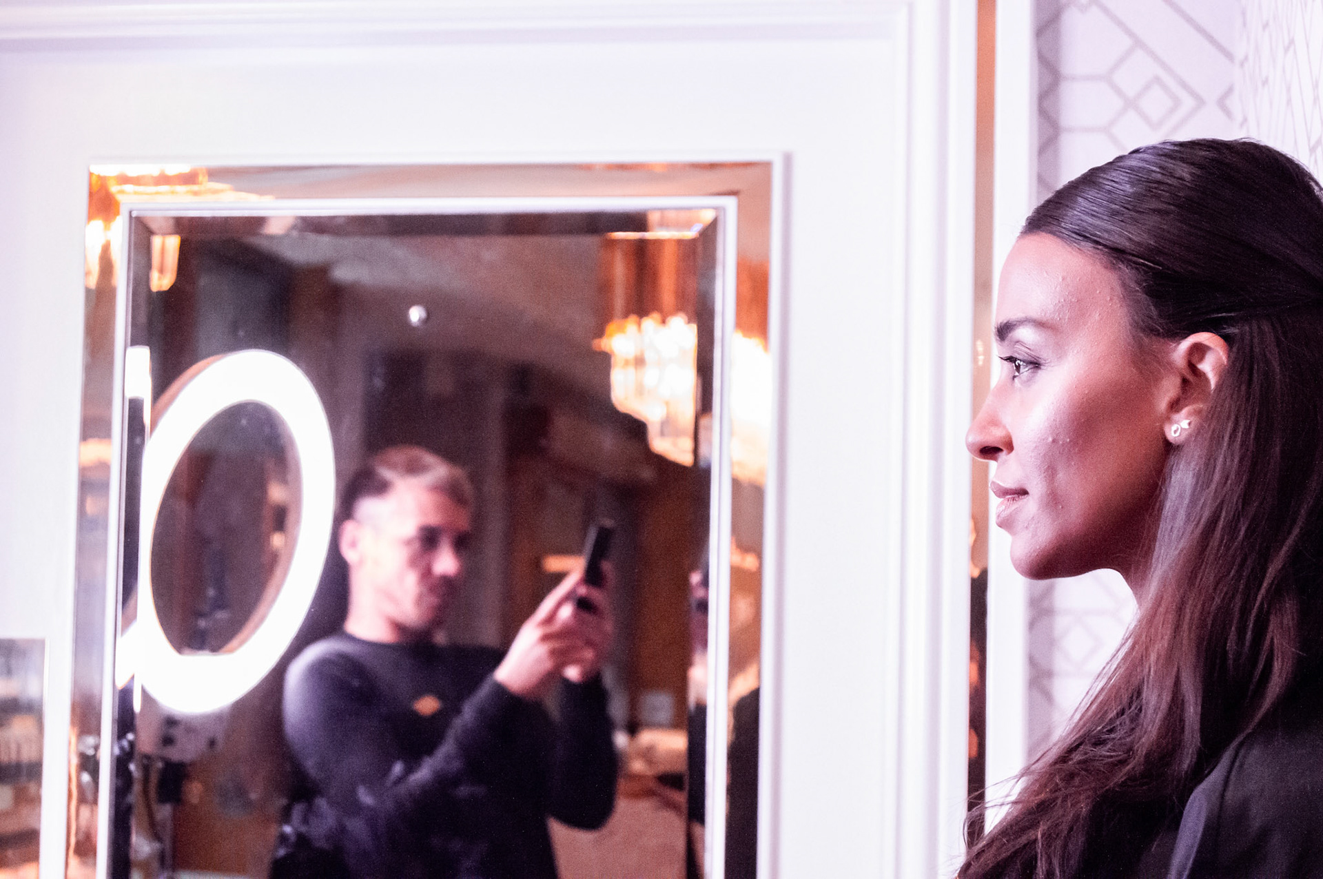 Behind the scenes photography at the Lisa Forshaw PR Christies charity event 2018 - event photography