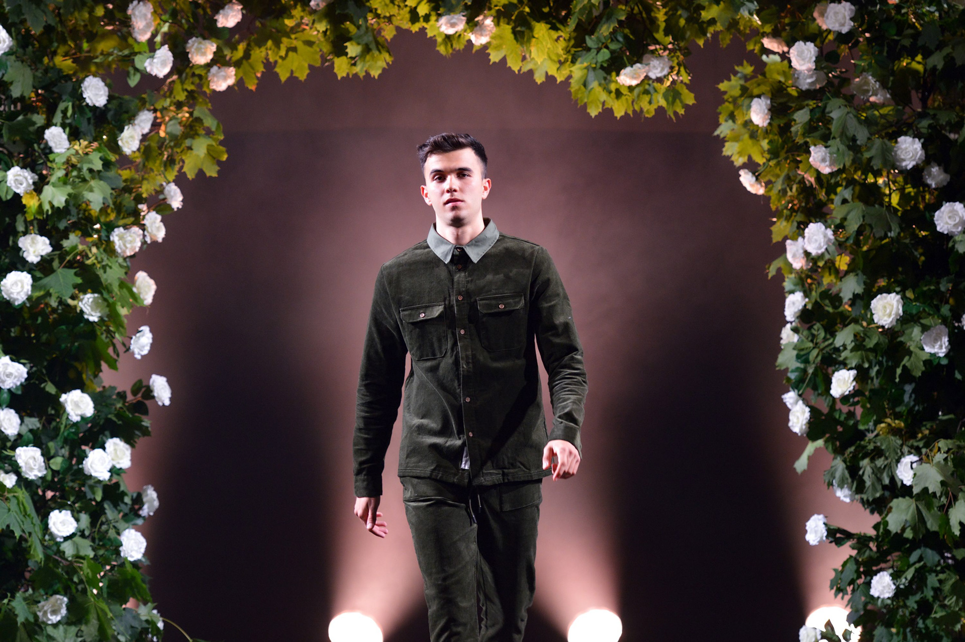Model walking for Neon Rose at the 2019 Manchester Fashion Festival - runway photographer