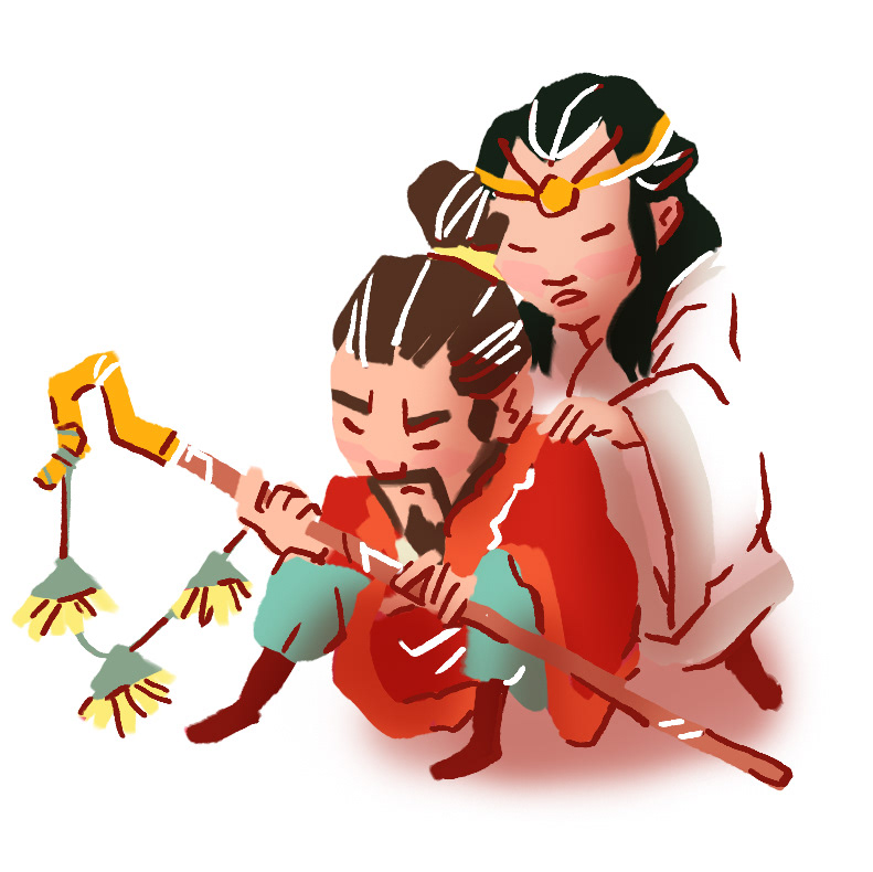 Zhang Qian und seine Xiong Nu-Frau.