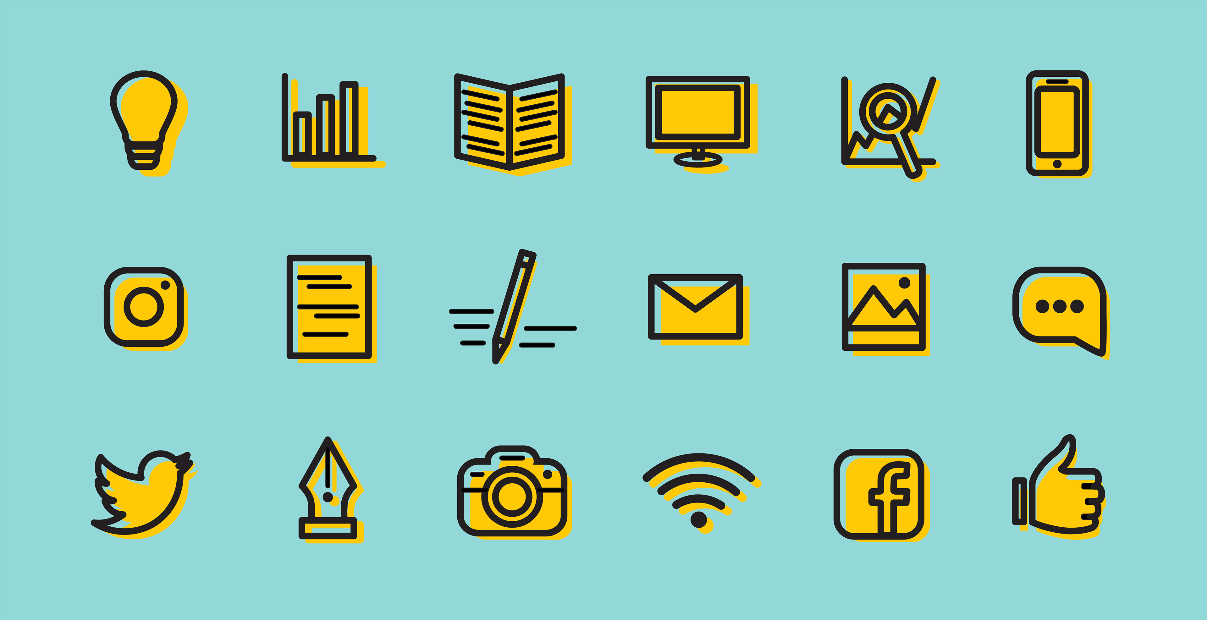 Icon set for Student Union Marketing Team
