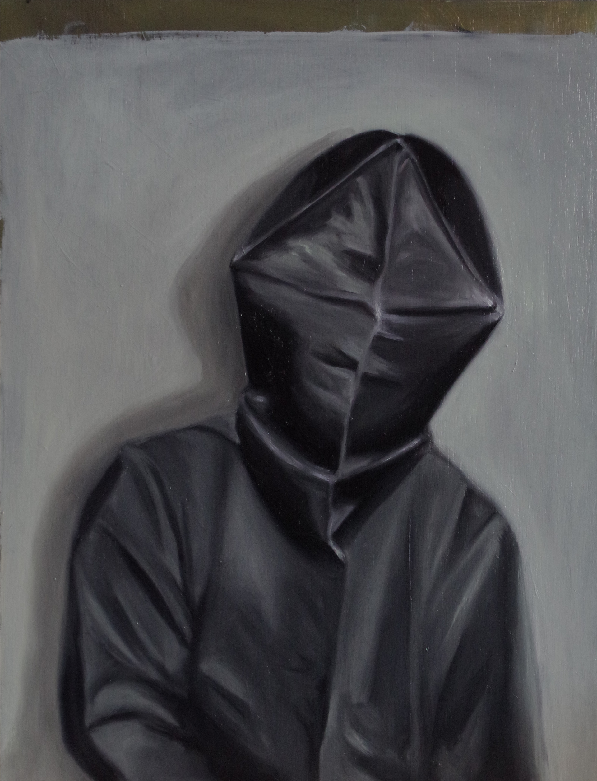 Kuroko VIII - 2017, Oil on wood 20x15