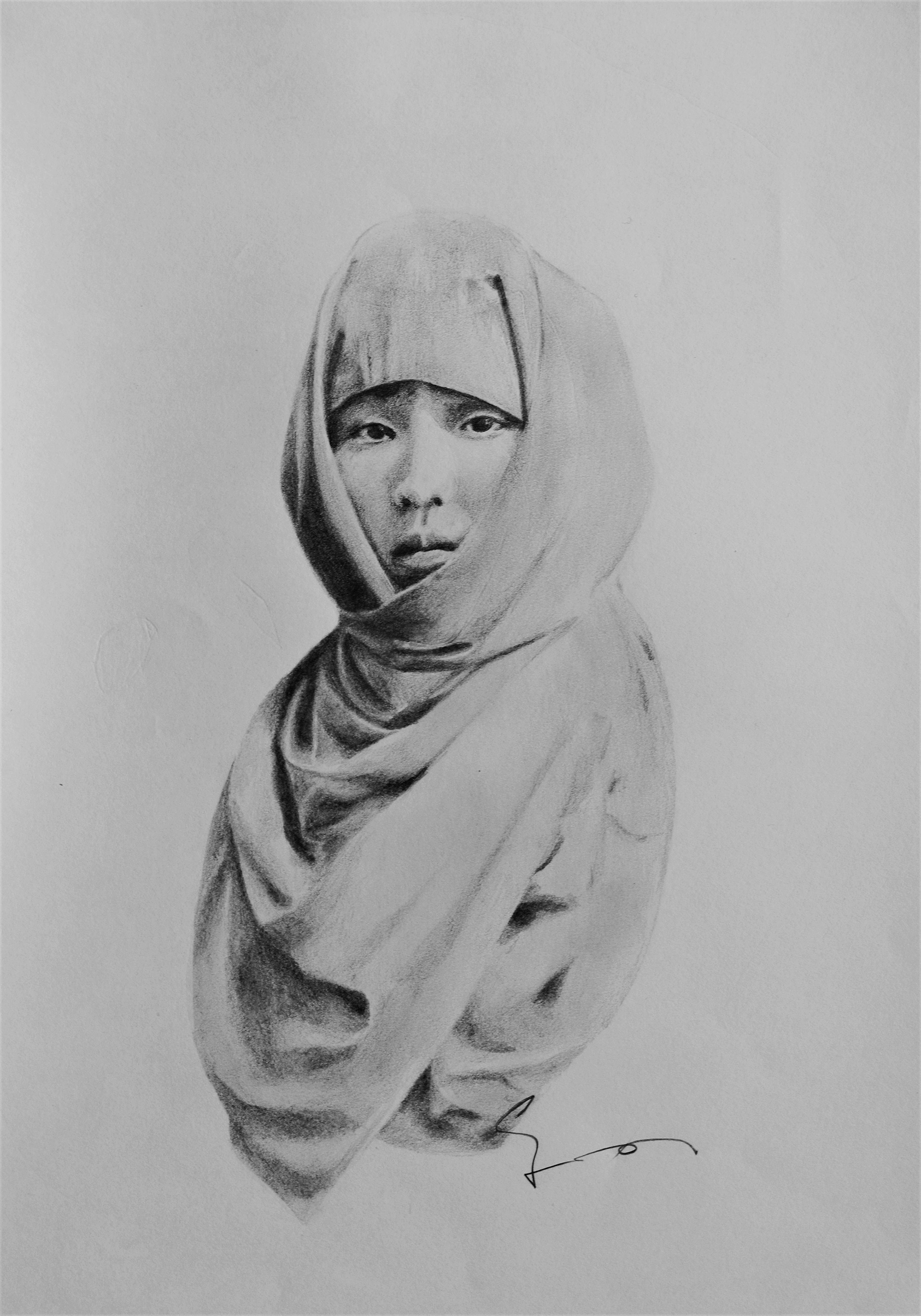 Winter II - 2017, Graphite on paper 35x24cm