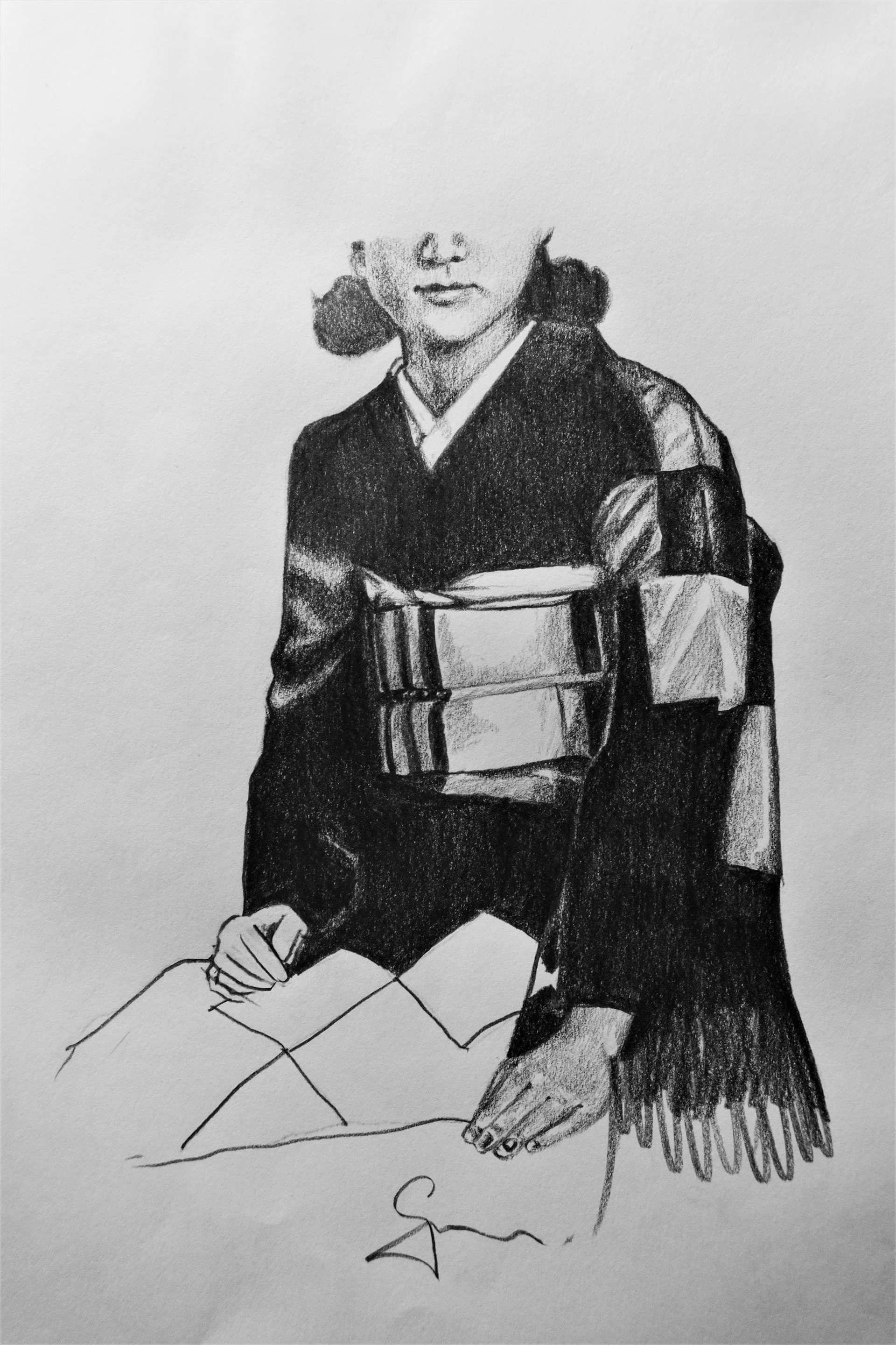 The Break (Sketch) - 2017, Graphite on paper 35x24cm