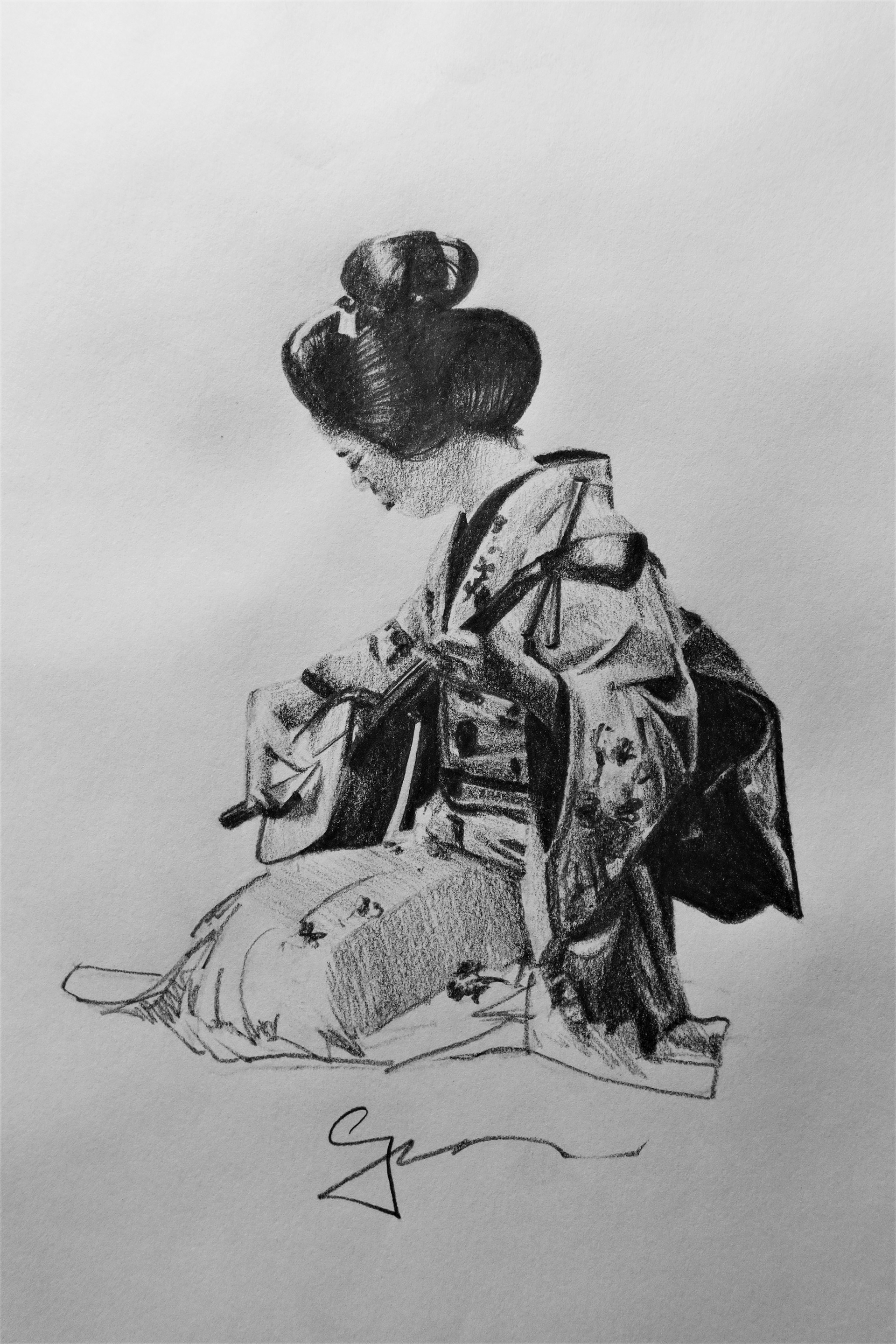 The Lesson - 2017, Graphite on paper 35x24cm